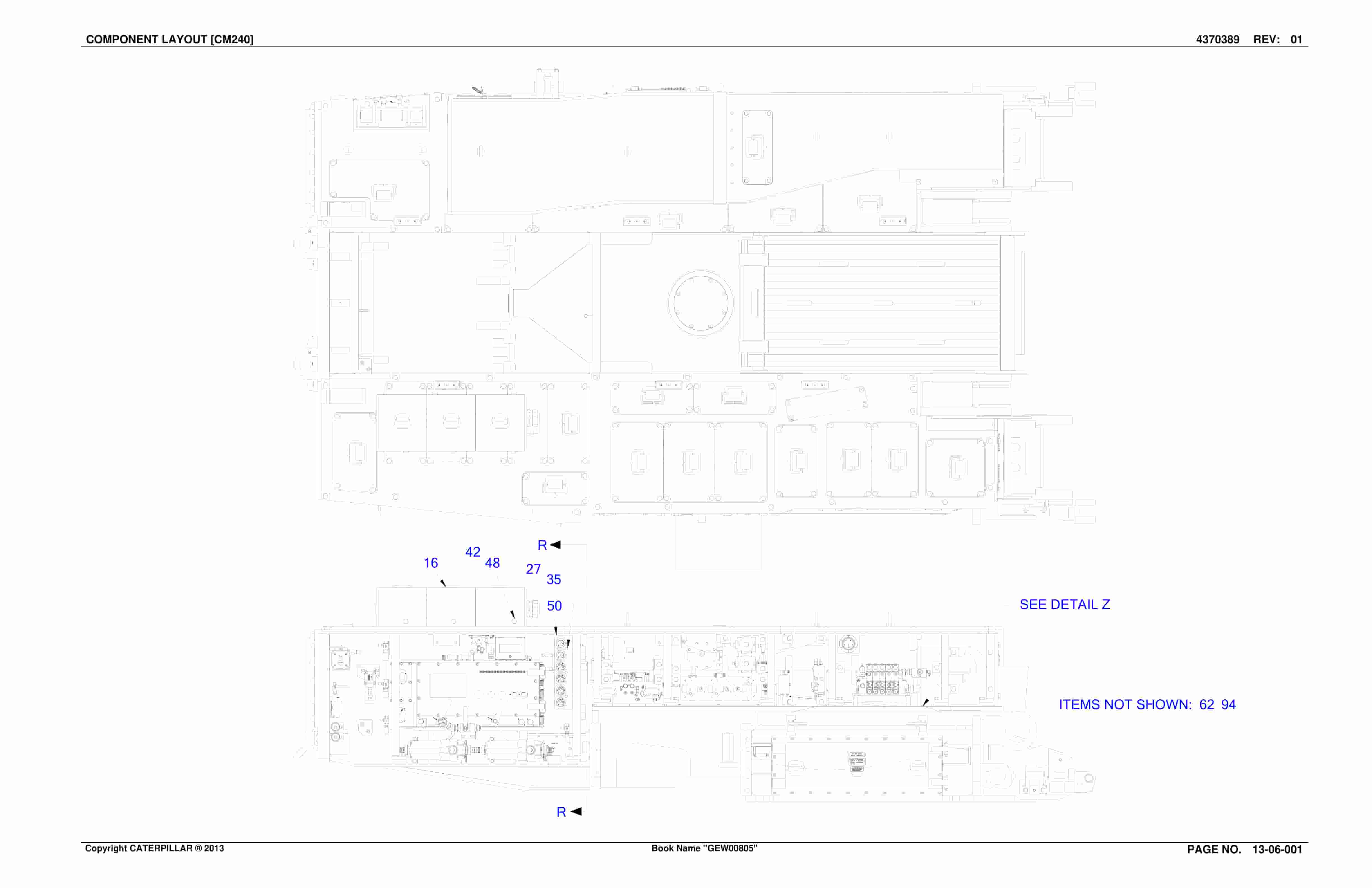 Caterpillar CM240 Continuous Miner Parts Manual BI016930-2