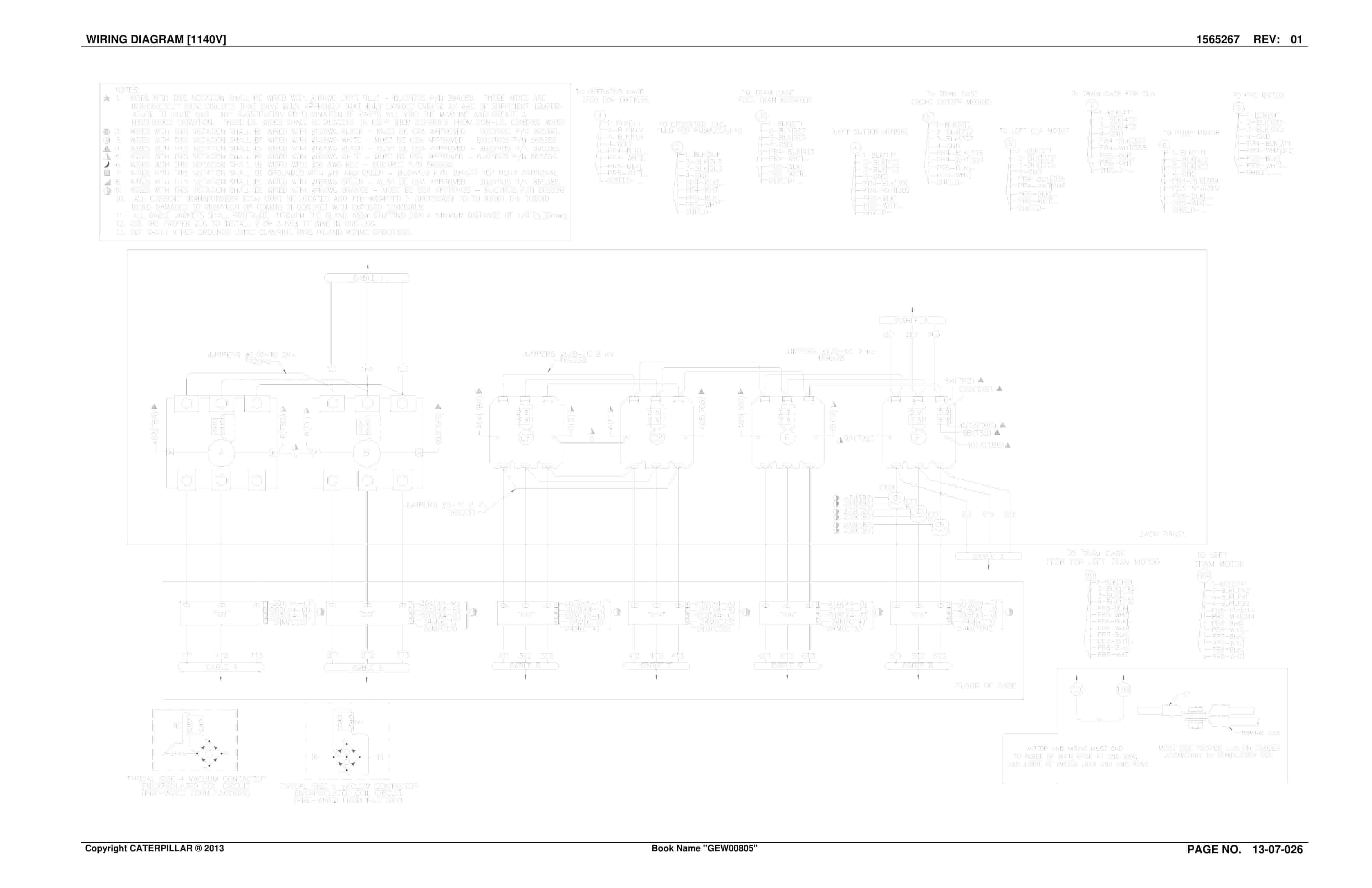 Caterpillar CM240 Continuous Miner Parts Manual BI016930-5