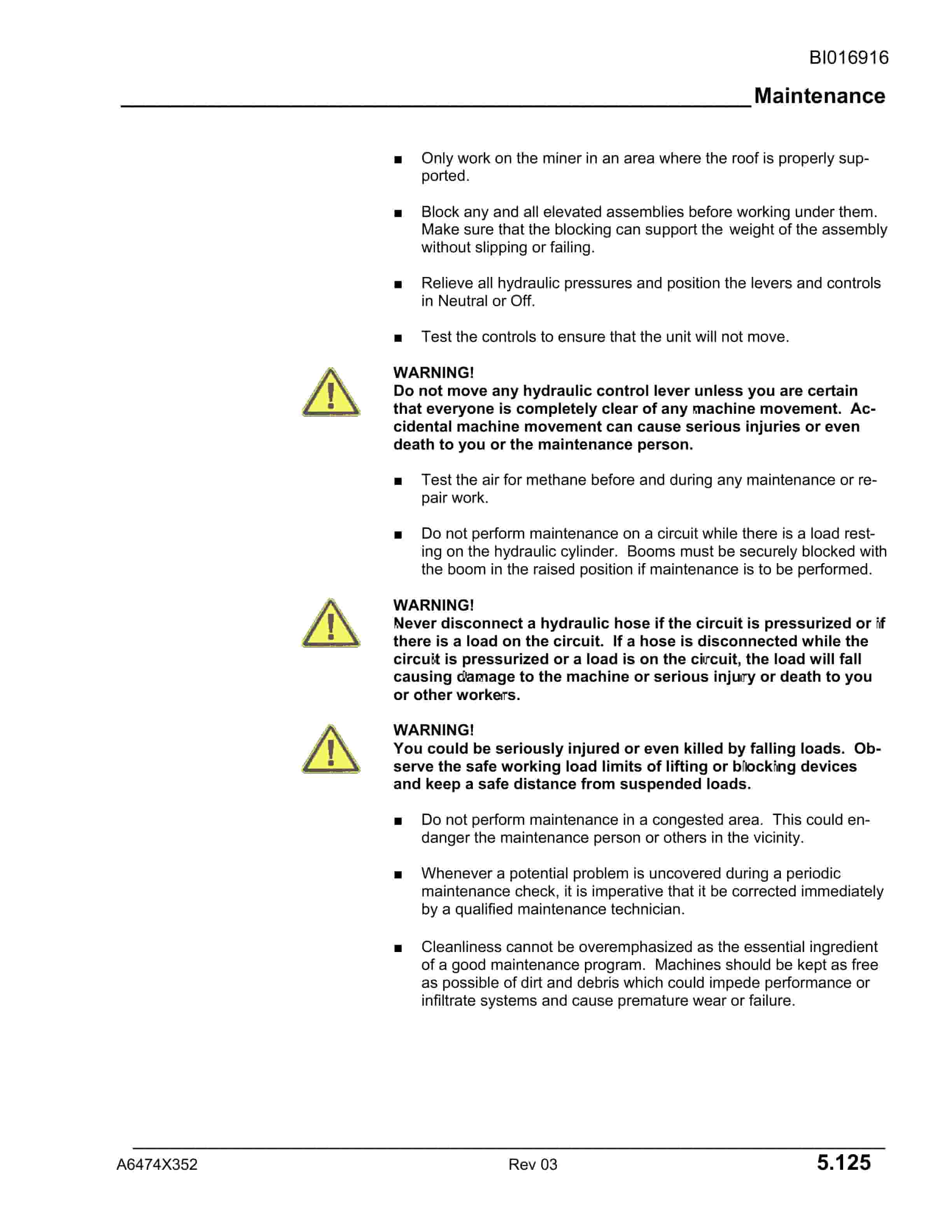 Caterpillar CM340 Continuous Miner Operation And Maintenance Manual BI016916-2
