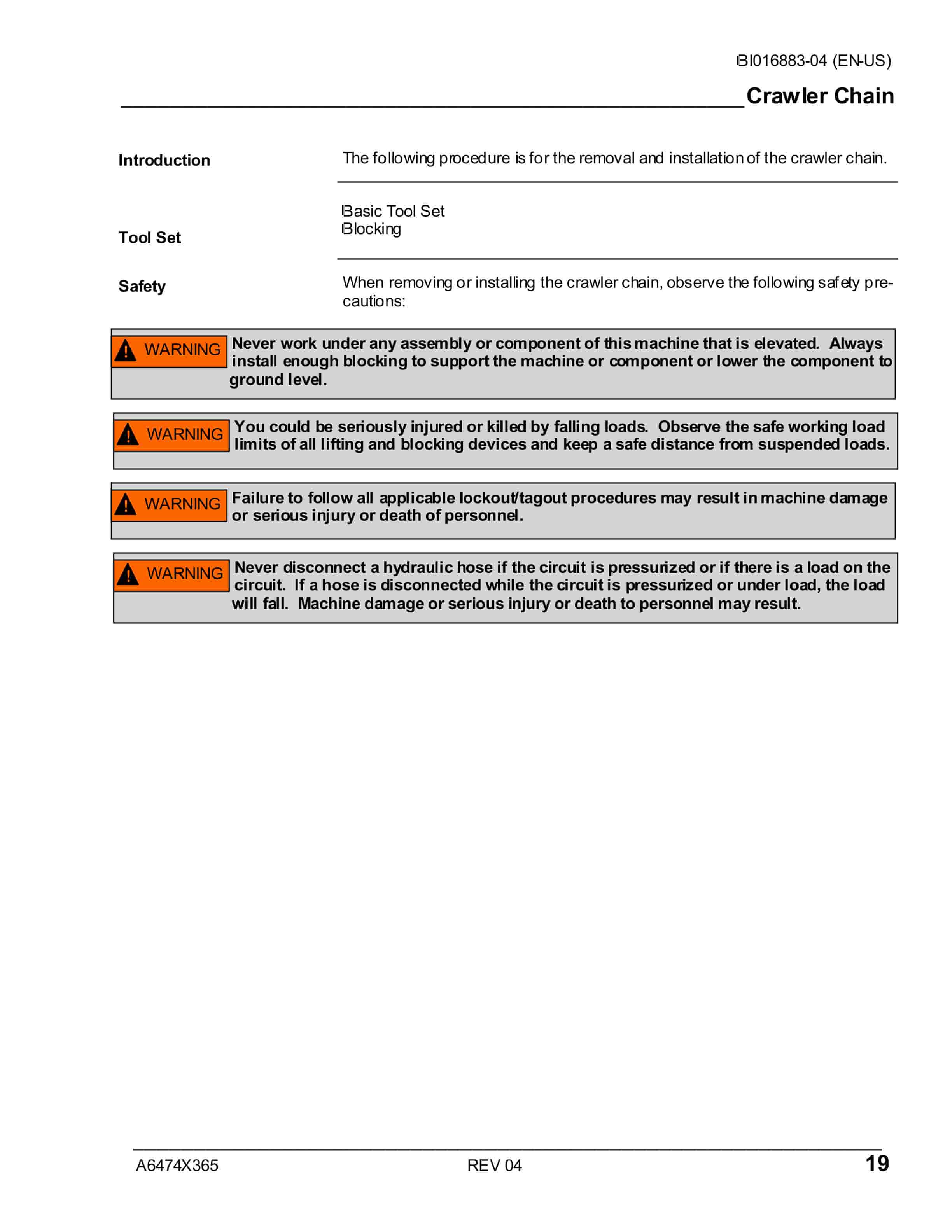 Caterpillar CM445 Continuous Miner Operation And Maintenance Manual BI016883-04-4