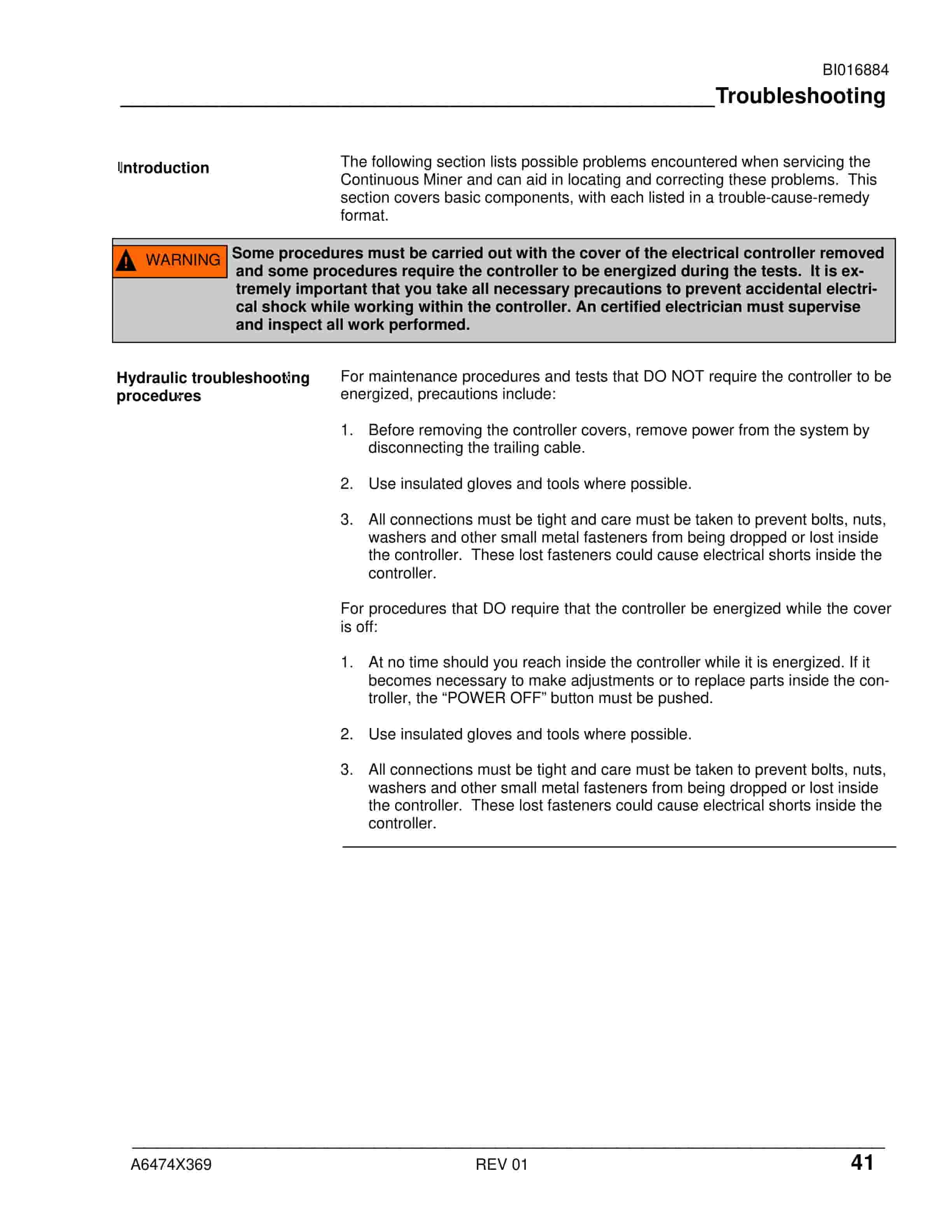 Caterpillar CM445 Continuous Miner Operation And Maintenance Manual BI016884-4