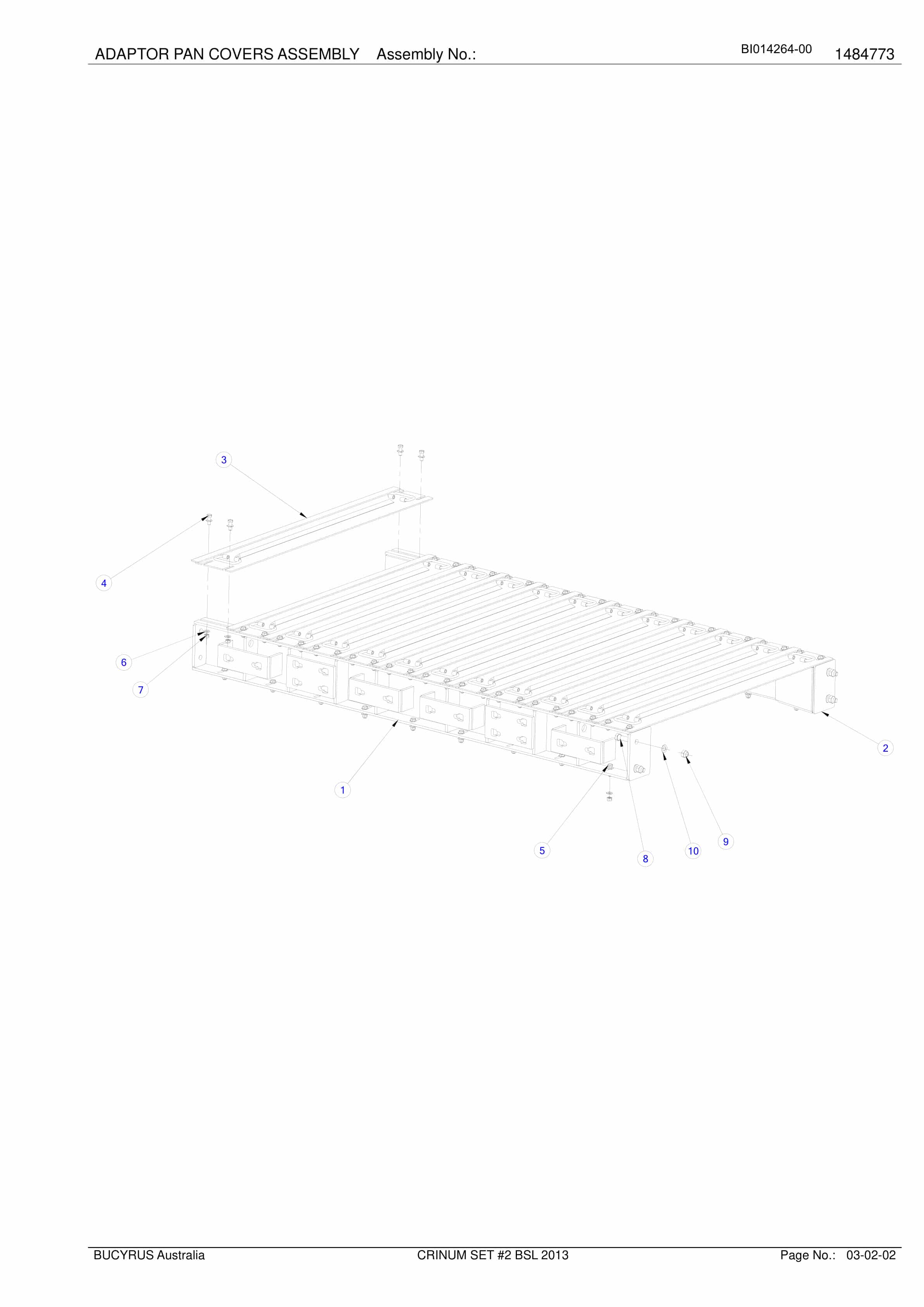 Caterpillar Crinum Set 2 BSL 2013 Parts Manual BI014264-00-2