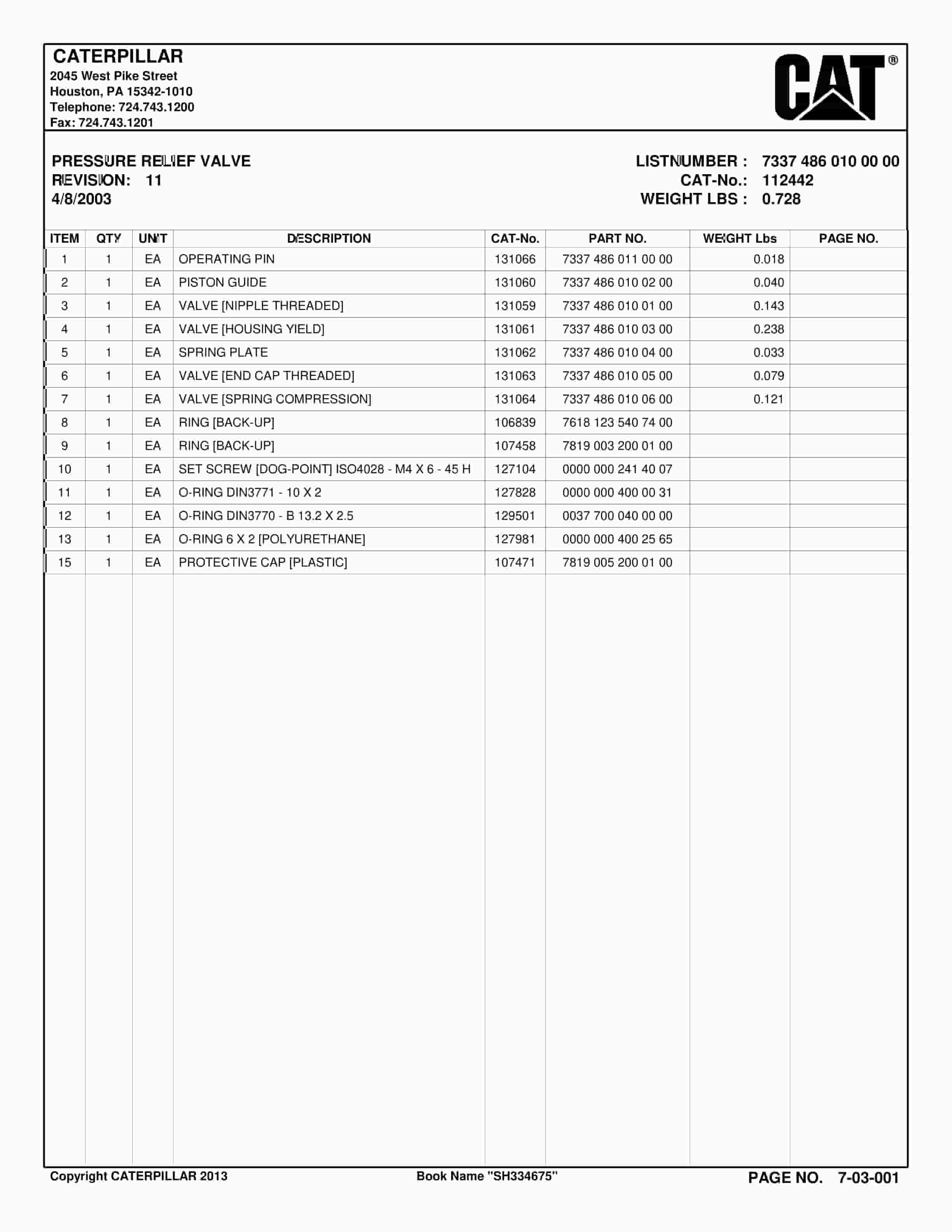 Caterpillar Crusher Longwall System Parts Catalog BI016615-4