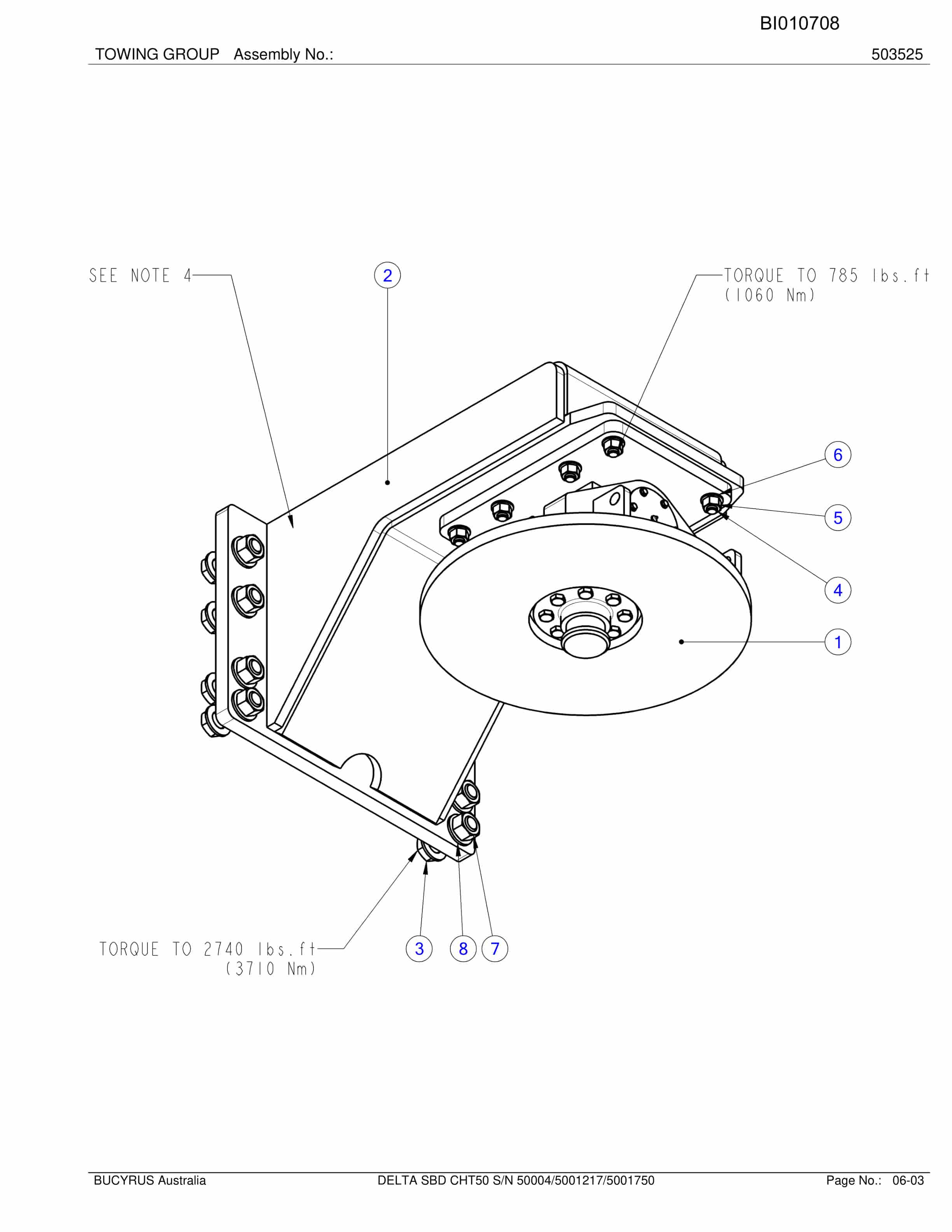 Caterpillar Delta SBD CHT50 2012 Parts Manual BI010708-3