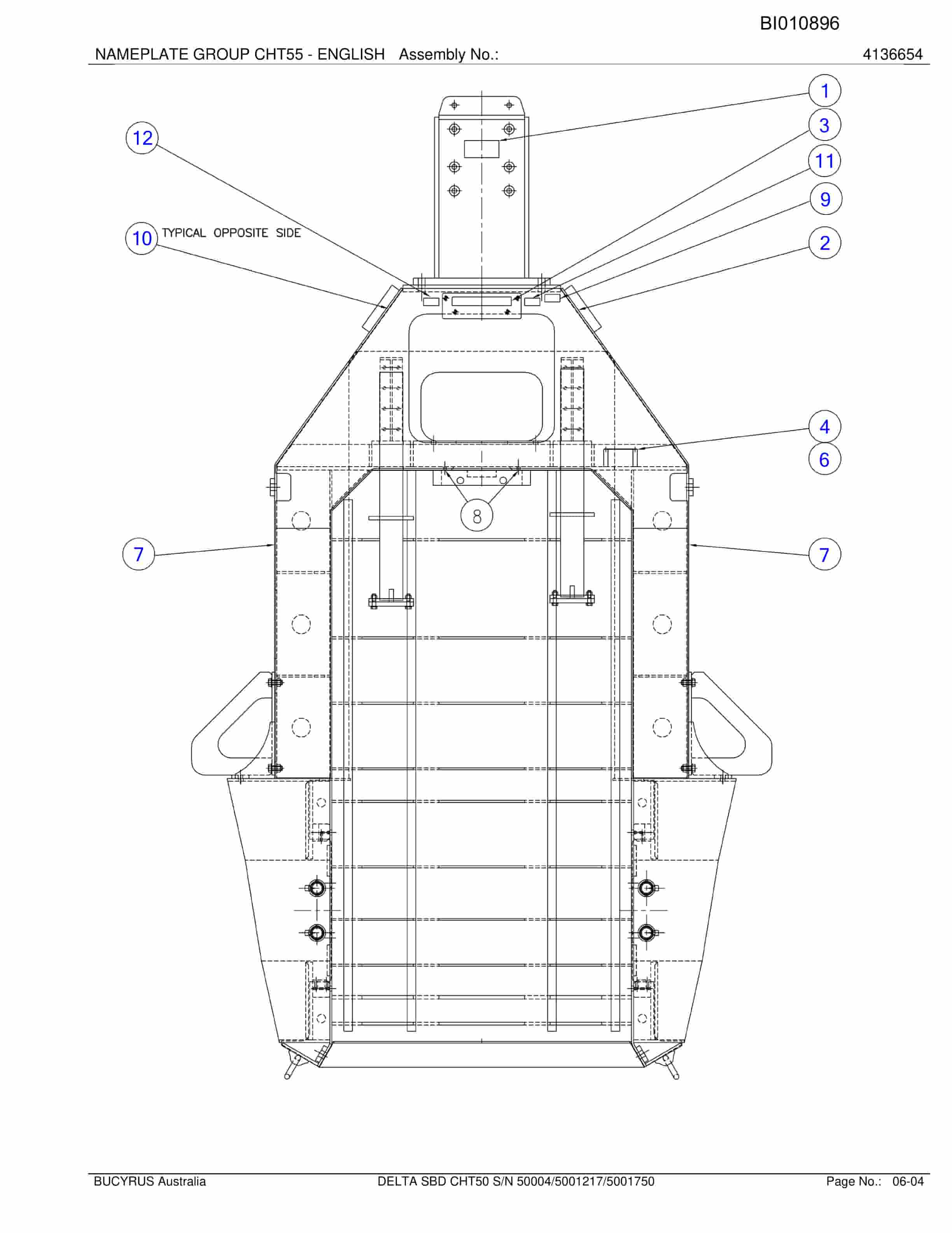 Caterpillar Delta SBD CHT50 2012 Parts Manual BI010896-4
