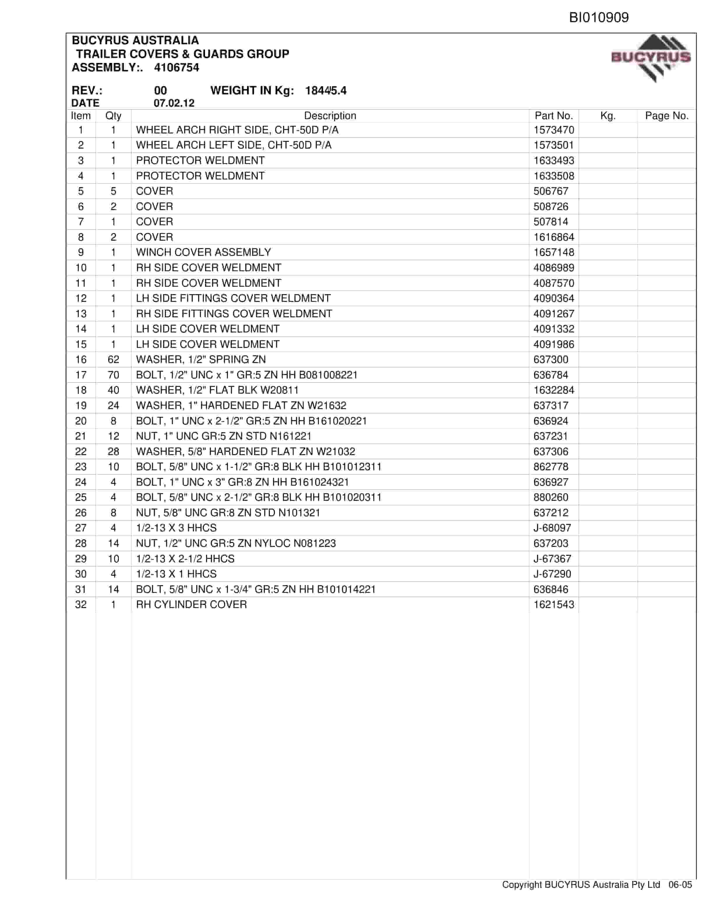 Caterpillar Delta SBD CHT50 2012 Parts Manual BI010909-4