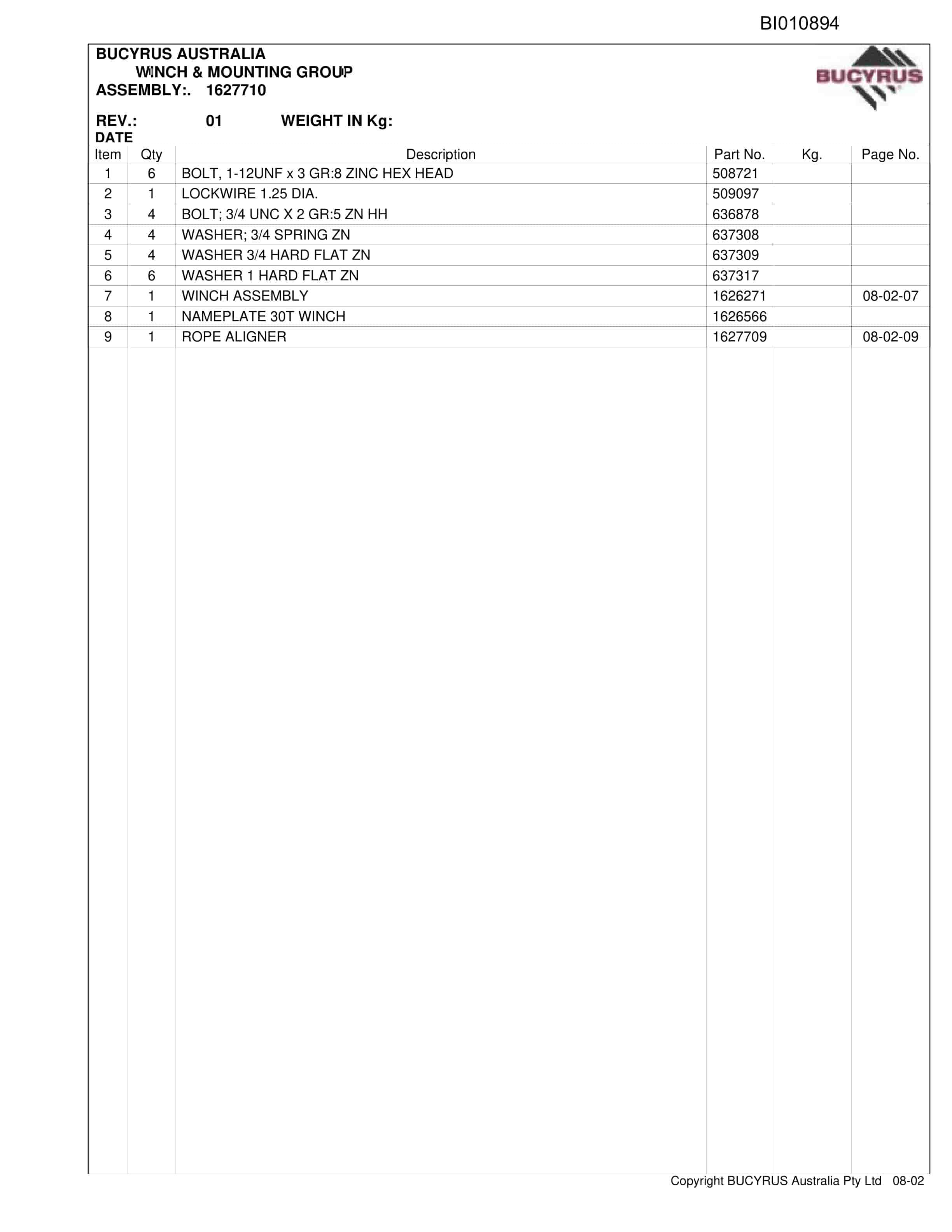 Caterpillar Delta SBD SH150 2012 Parts Manual BI010894-5