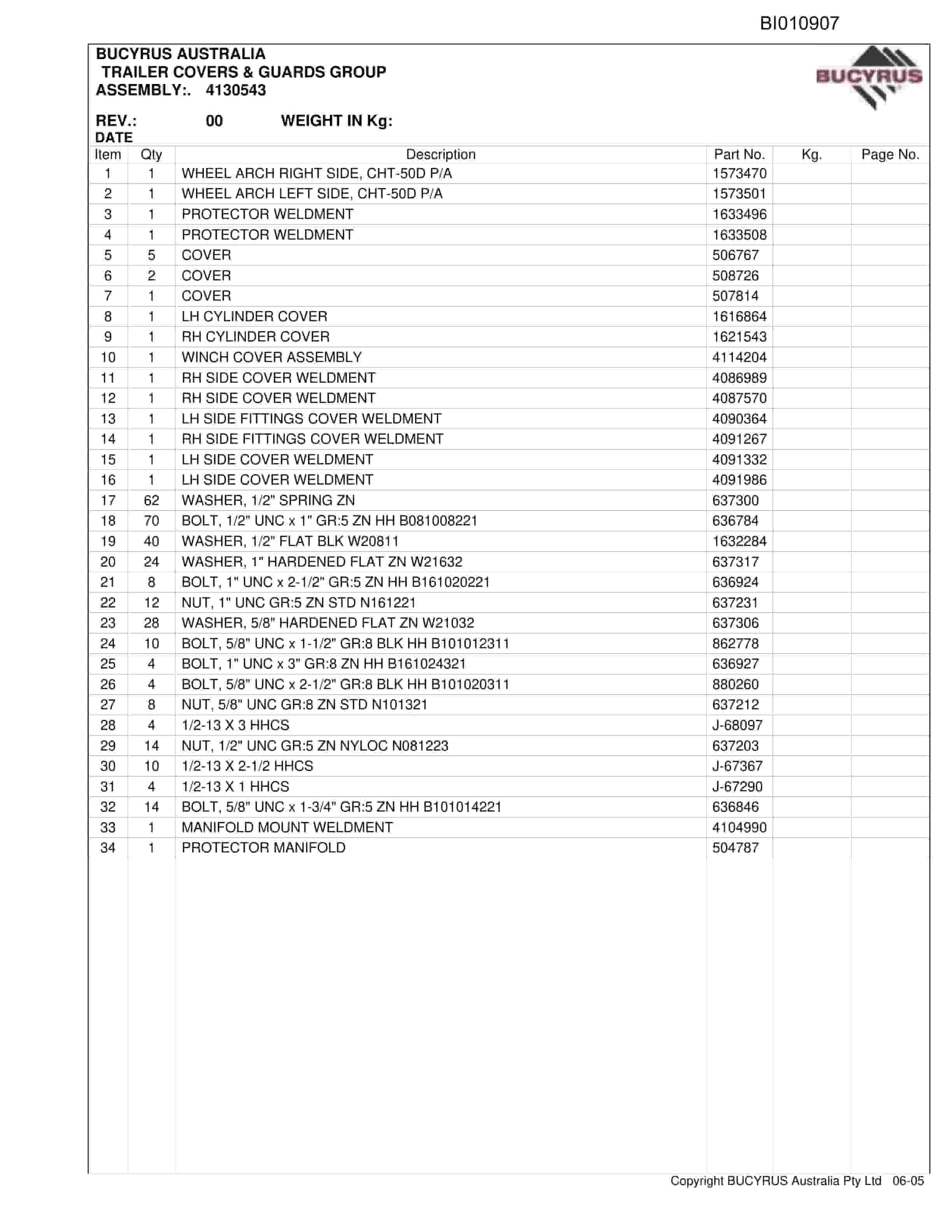 Caterpillar Delta SBD SH150 2012 Parts Manual BI010907-4