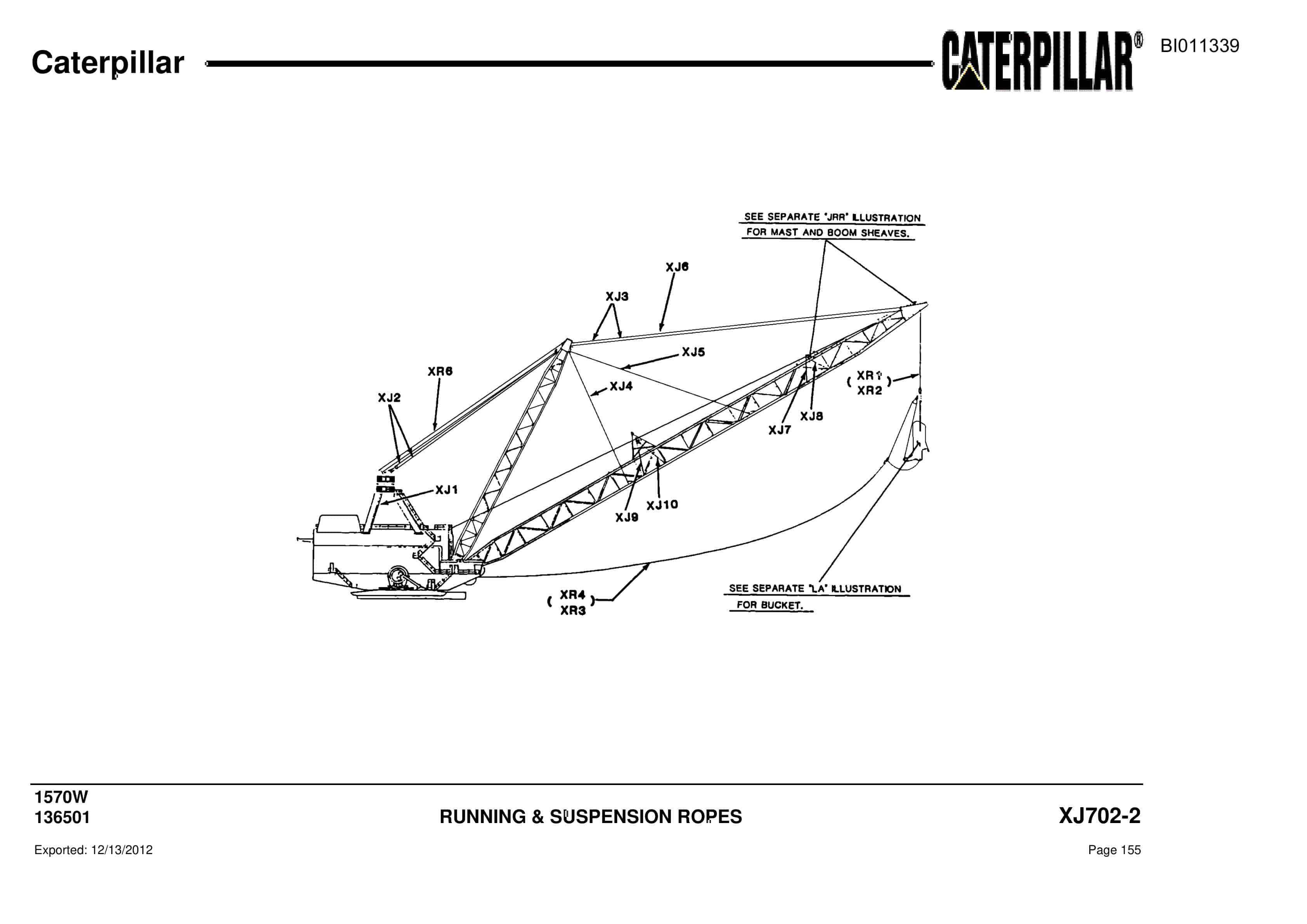 Caterpillar Dragline Parts Manual BI011339-2