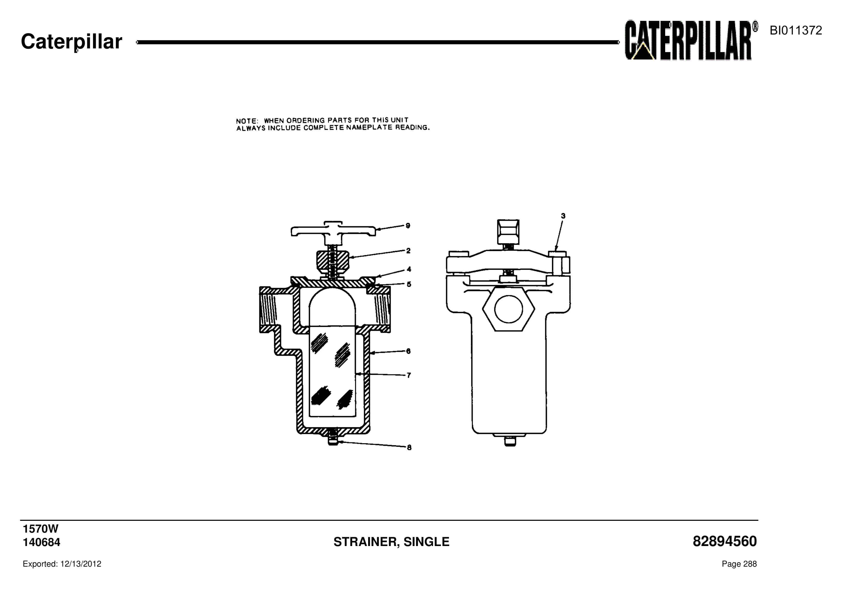 Caterpillar Dragline Parts Manual BI011372-2