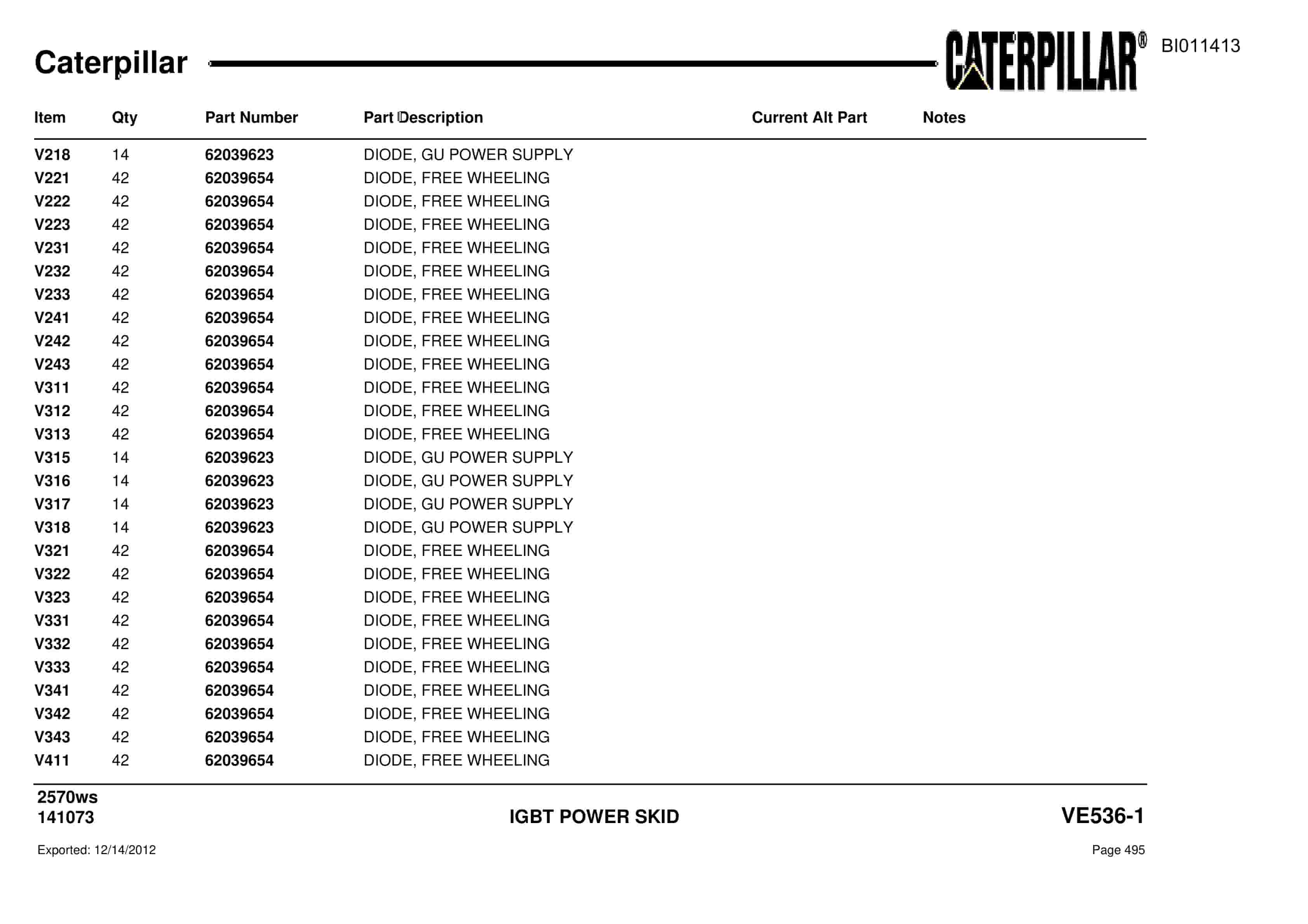 Caterpillar Dragline Parts Manual BI011413-2
