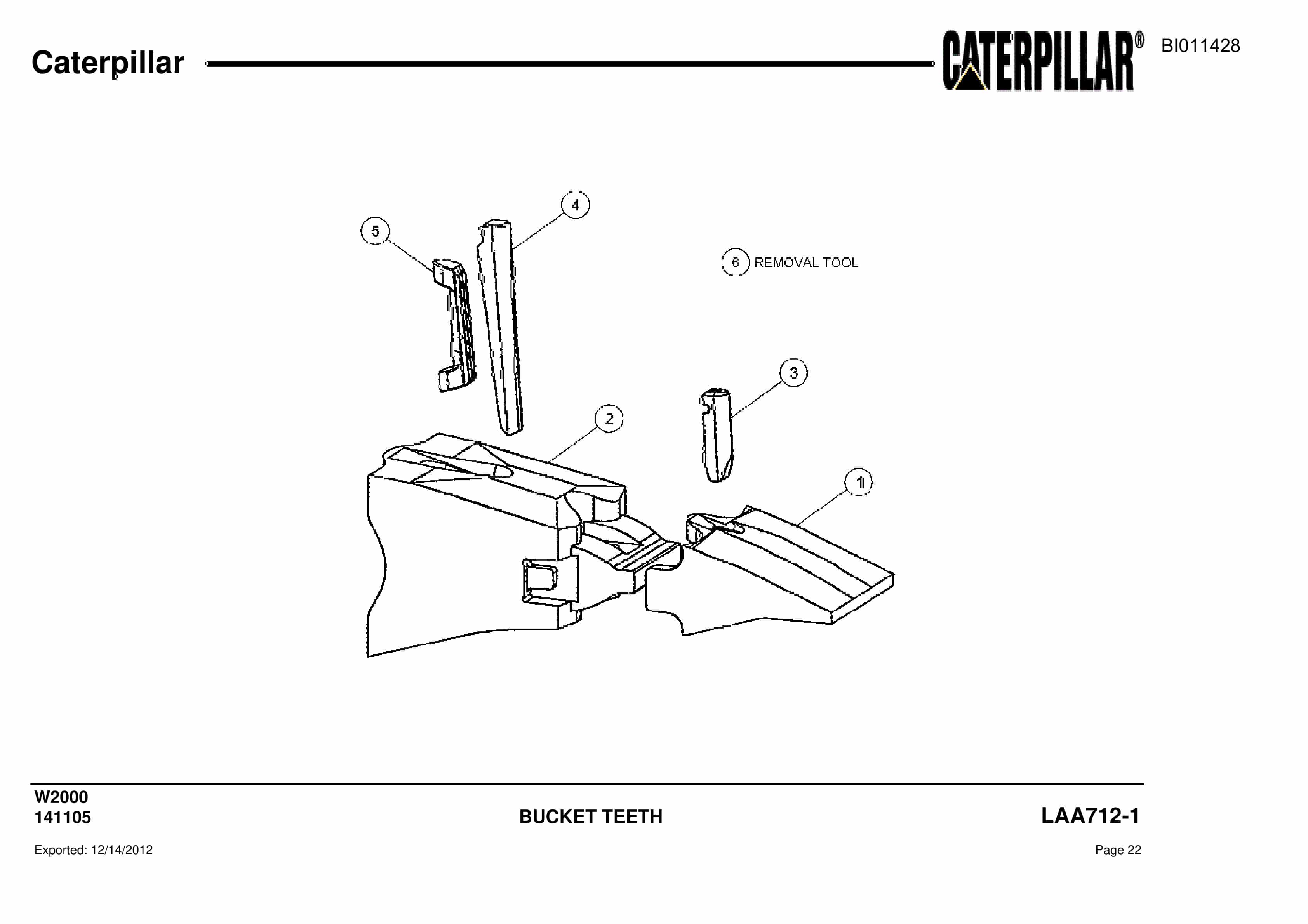 Caterpillar Dragline Parts Manual BI011428-2