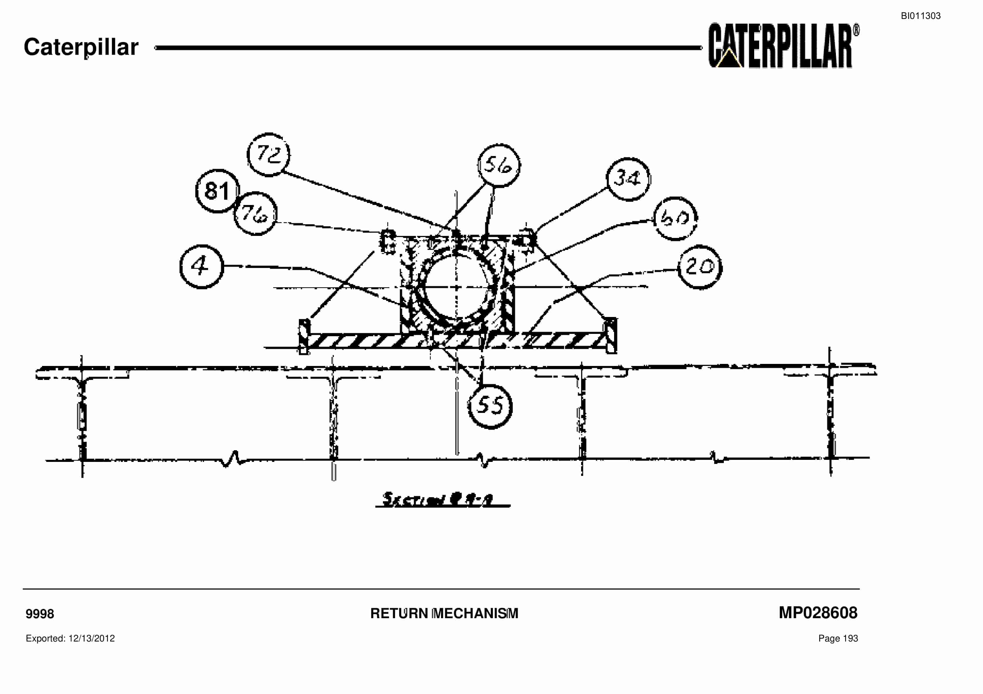 Caterpillar Electric Rope Shovel Parts Manual BI011303-2