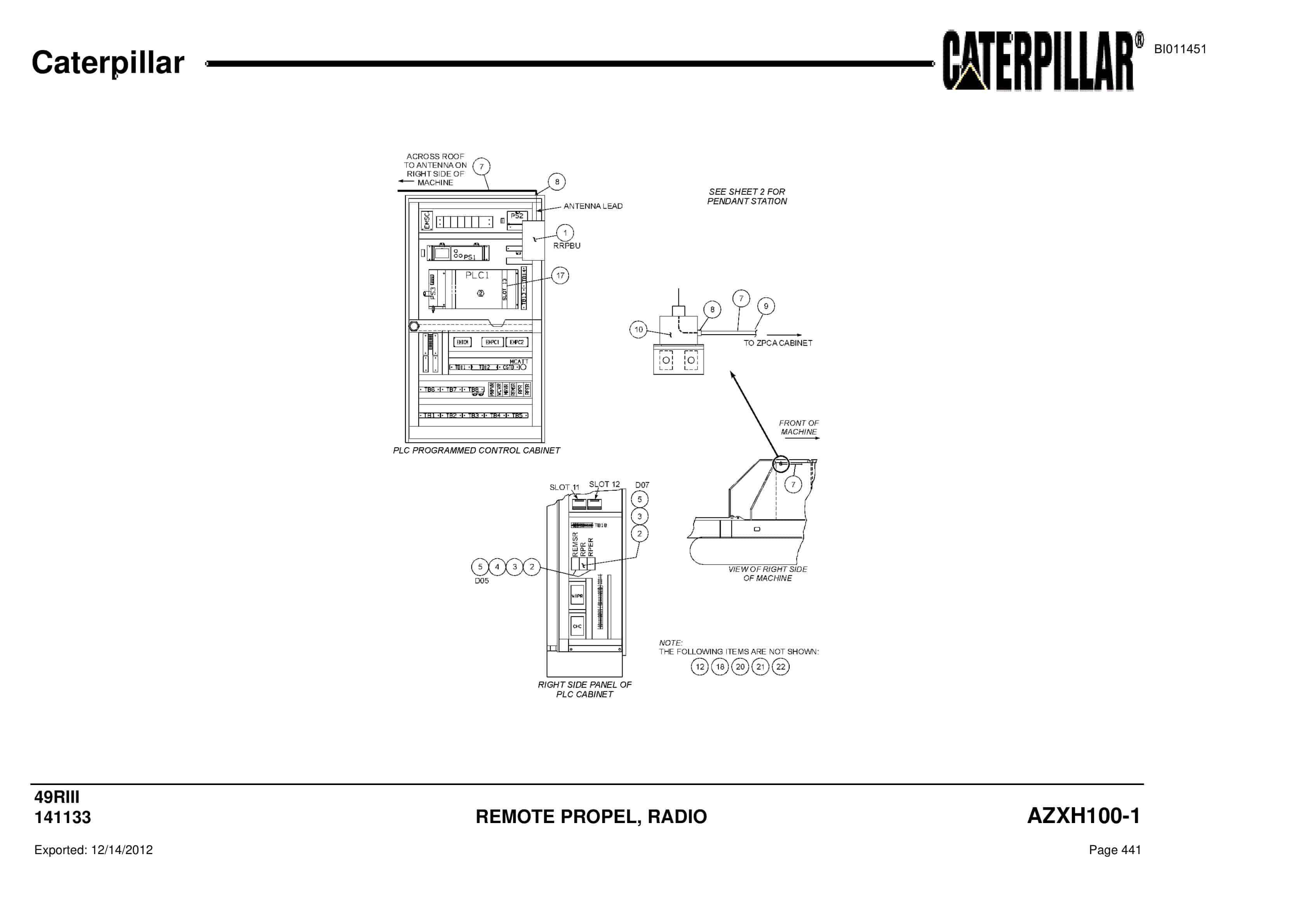 Caterpillar Electric Rope Shovel Parts Manual BI011451-3