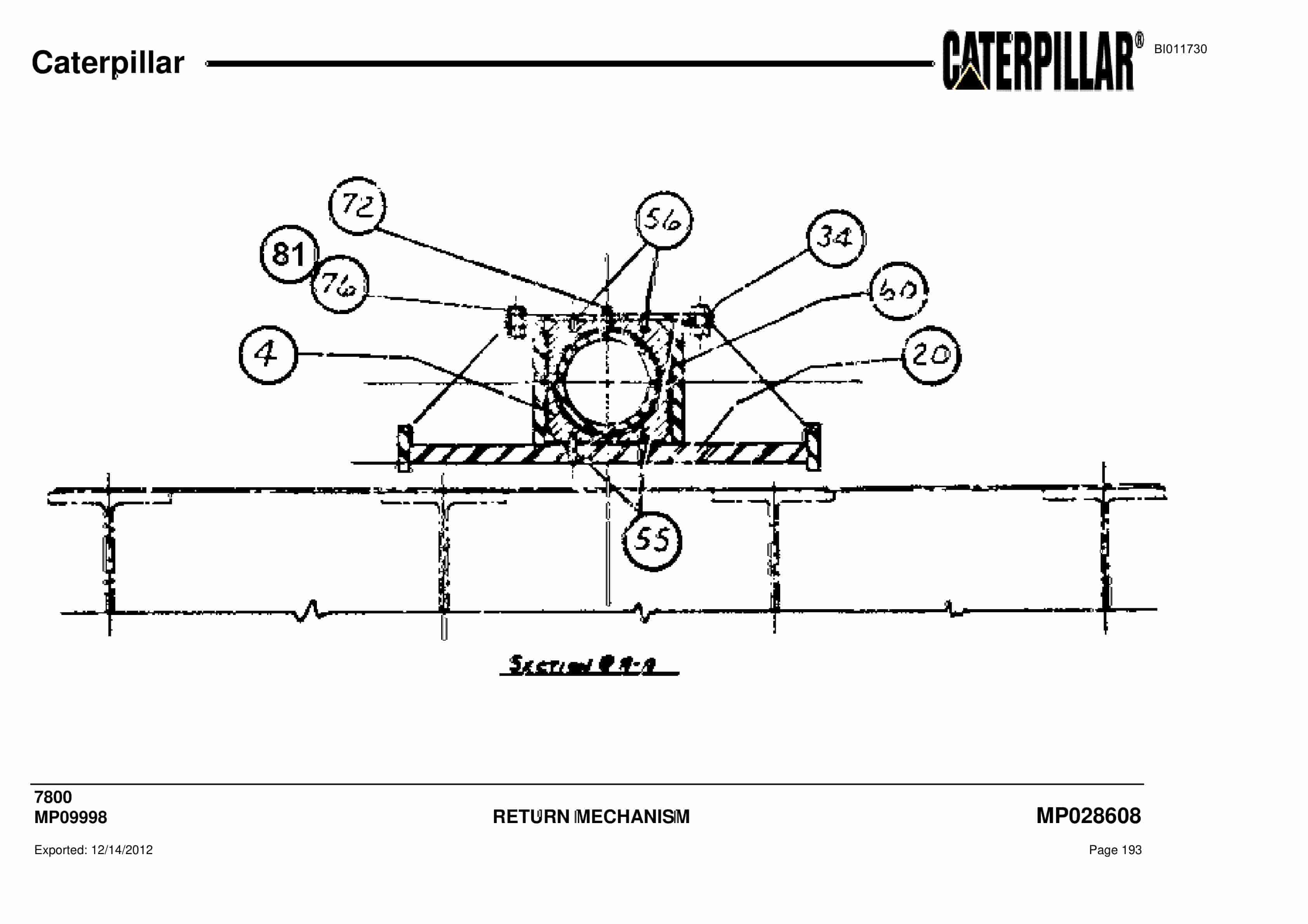 Caterpillar Electric Rope Shovel Parts Manual BI011730-2