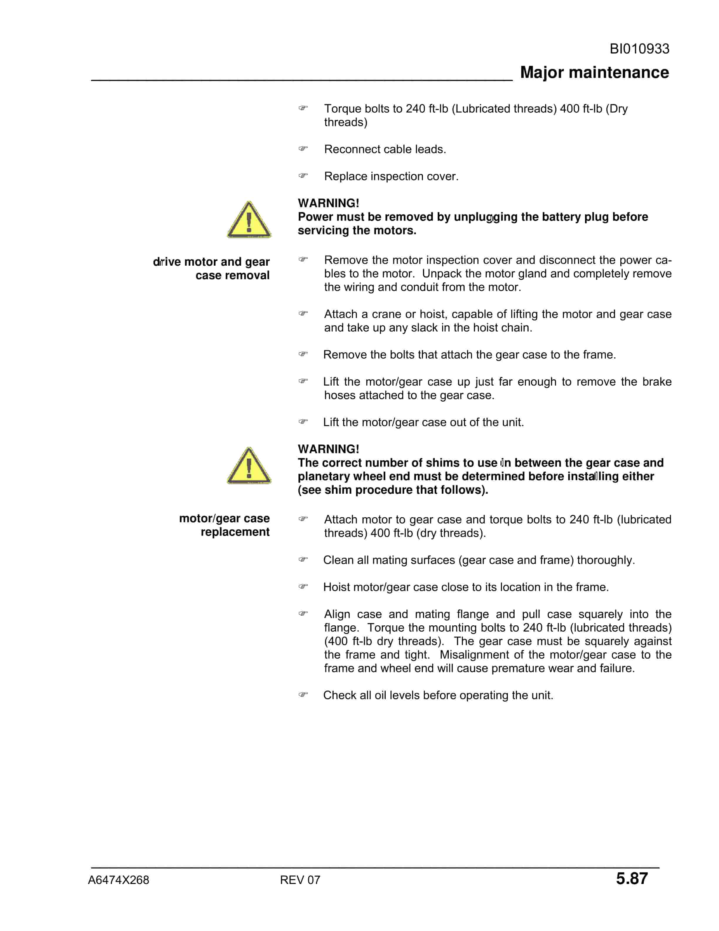 Caterpillar Face Haulage Operation And Maintenance Manual BI010933-4