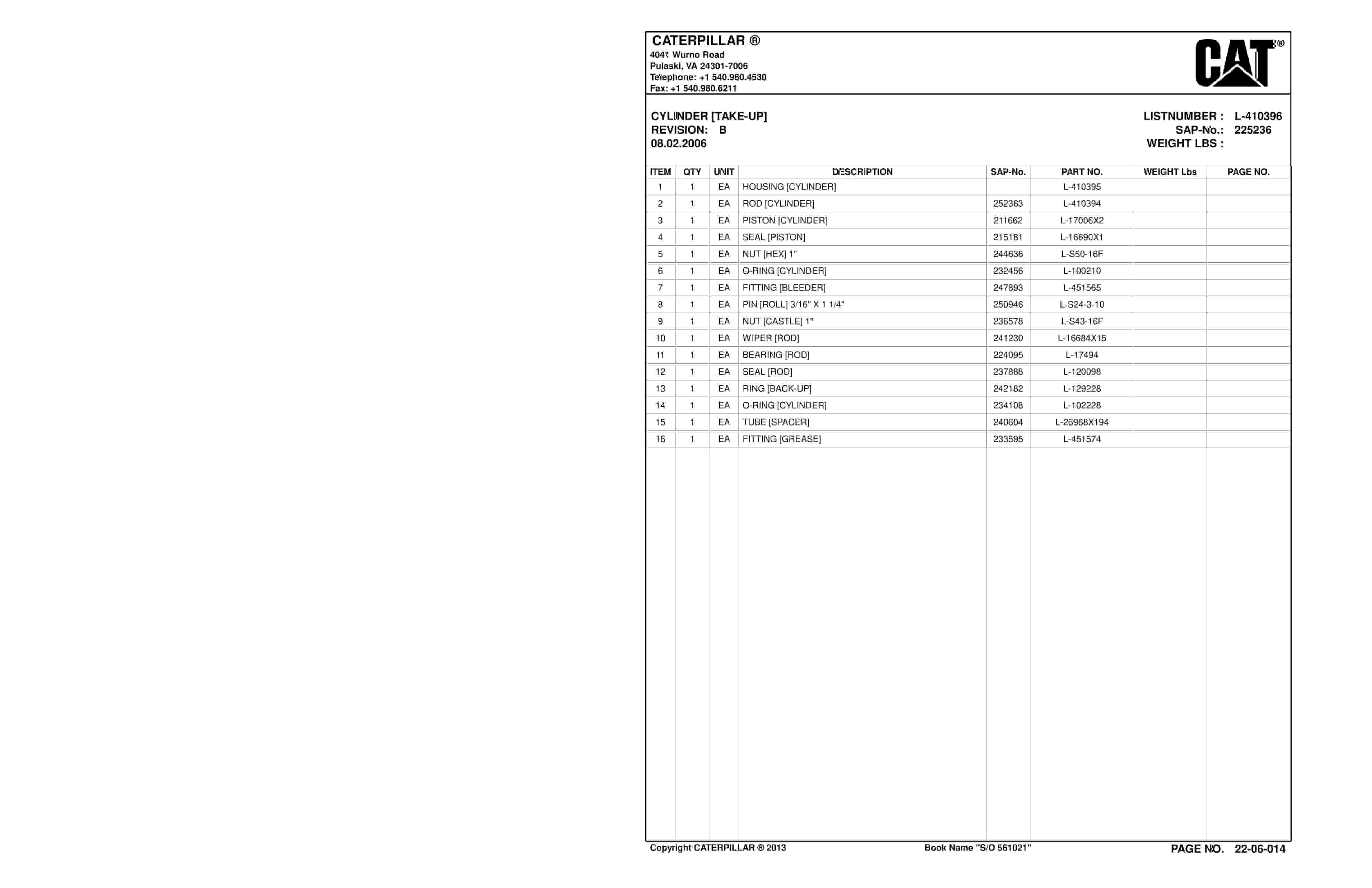 Caterpillar FB330 Continuous Haulage System Parts And Service Manual BI016872-4