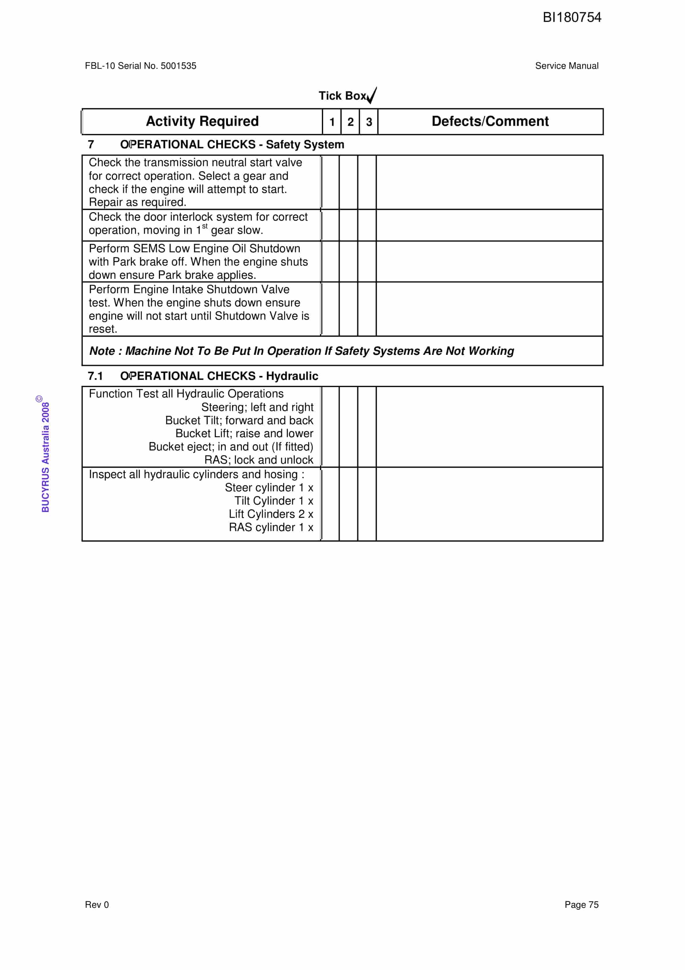 Caterpillar FBL-10 LHD-Utility Vehicle Technical Manual BI180754-2