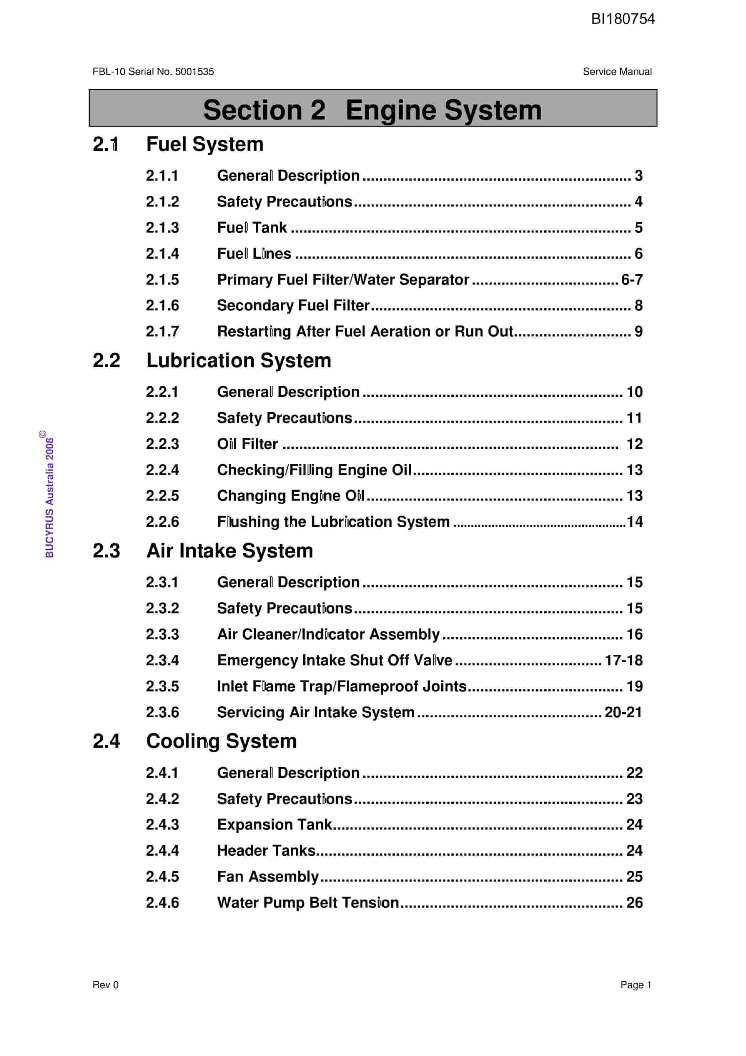 Caterpillar FBL-10 LHD-Utility Vehicle Technical Manual BI180754-4