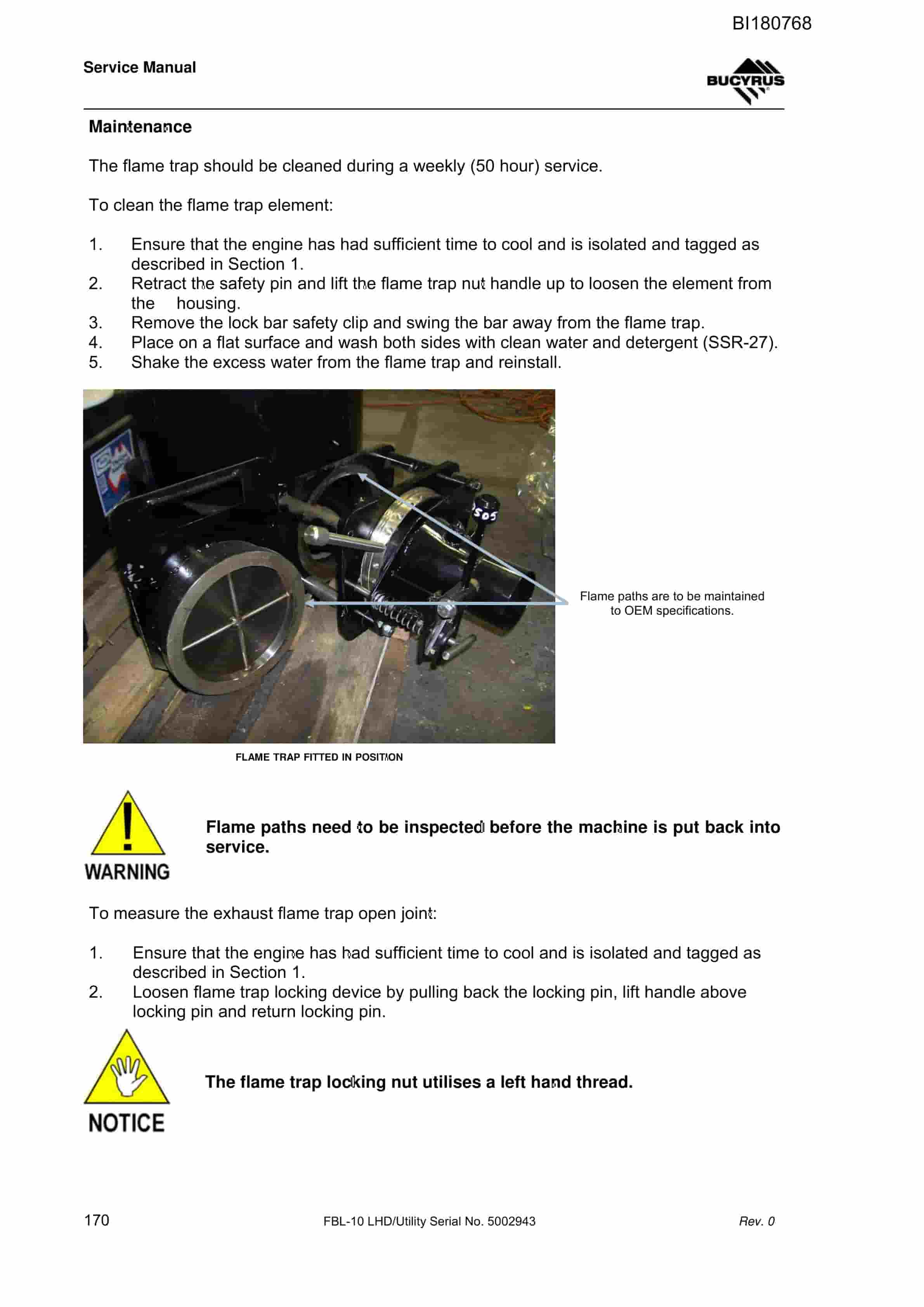 Caterpillar FBL-10 LHD-Utility Vehicle Technical Manual BI180768 2 Caterpillar FBL-10 LHD-Utility Vehicle Technical Manual BI180768 - Image 2