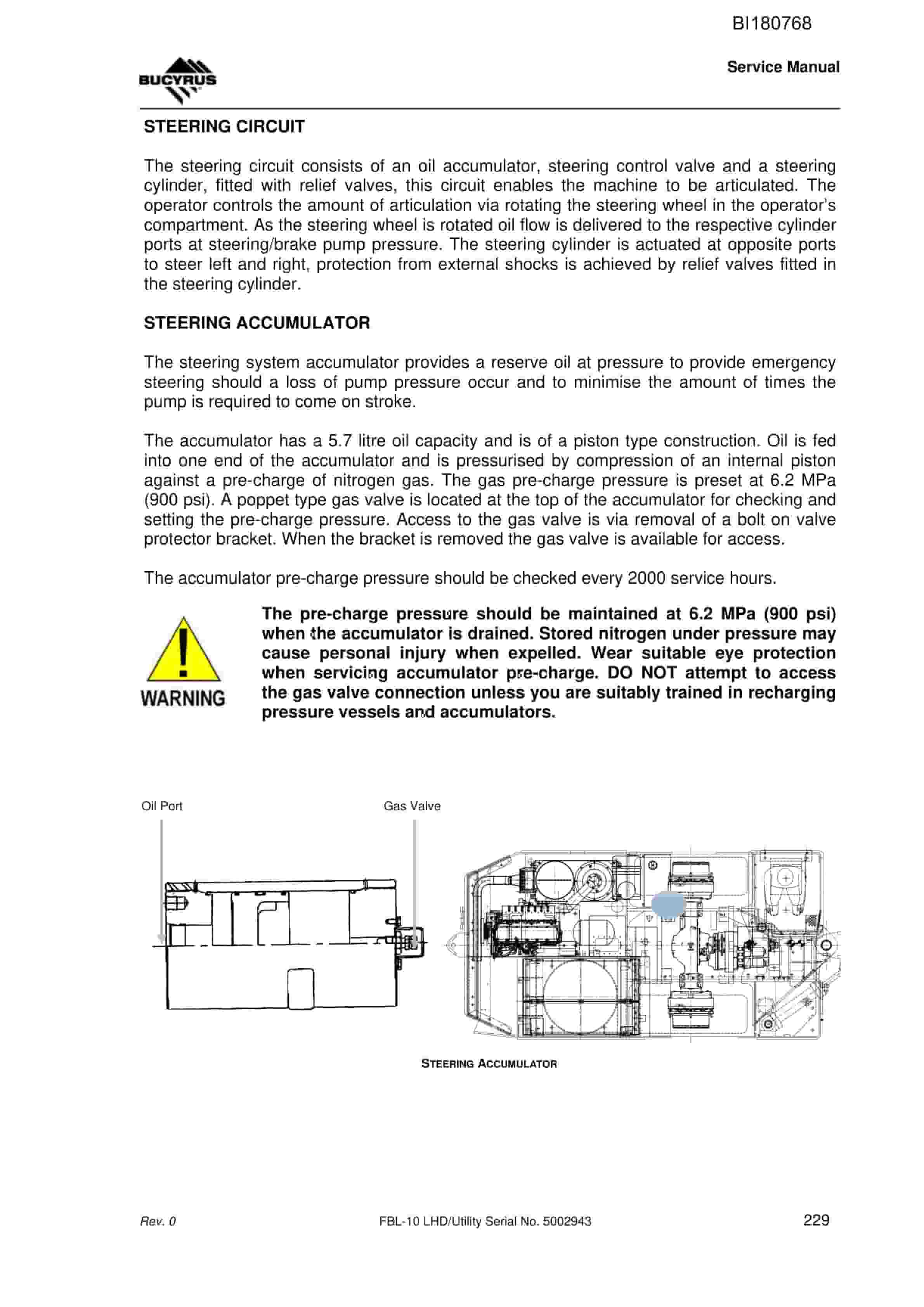 Caterpillar FBL-10 LHD-Utility Vehicle Technical Manual BI180768 3 Caterpillar FBL-10 LHD-Utility Vehicle Technical Manual BI180768 - Image 3