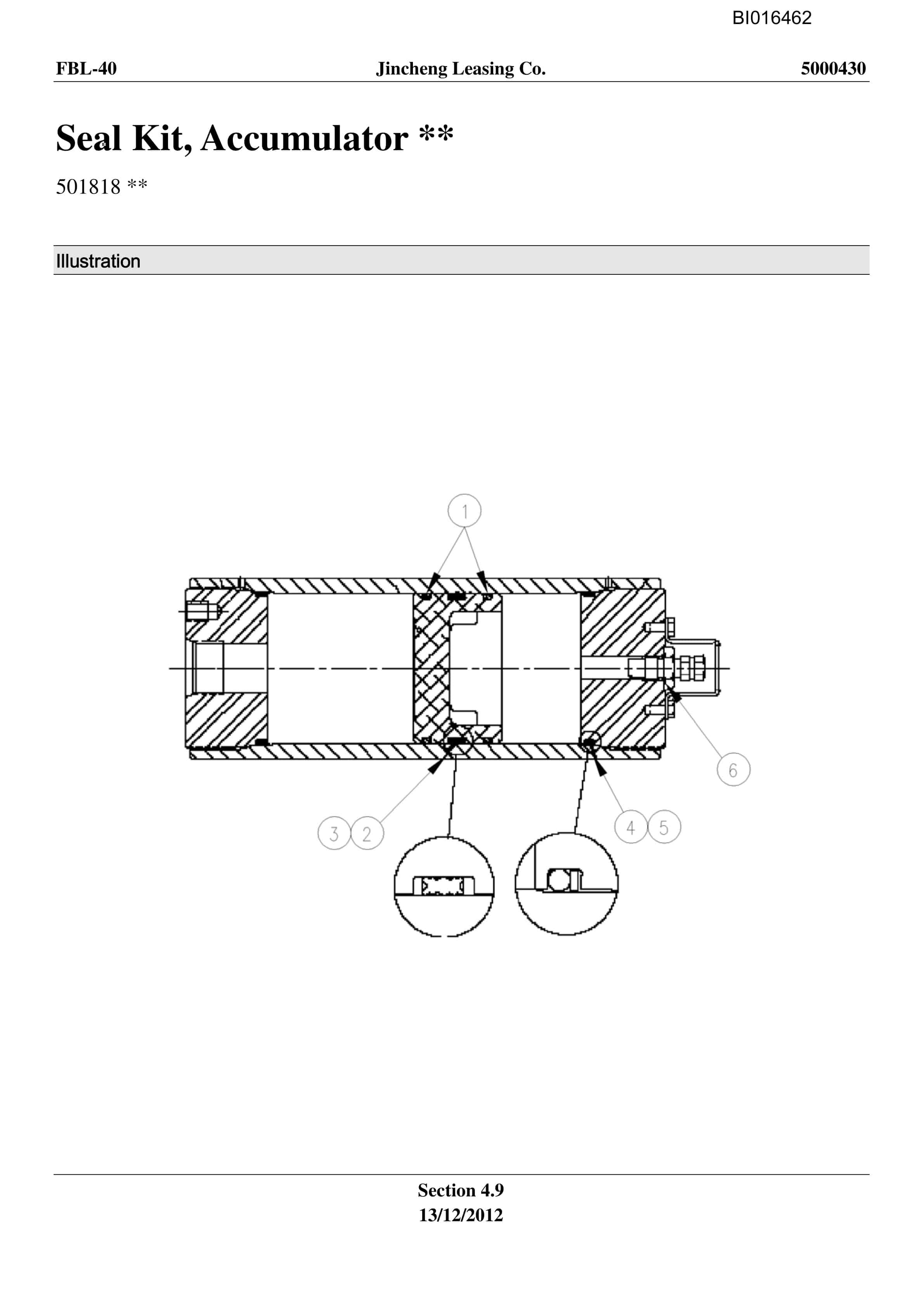 Caterpillar FBL-40 Parts Manual BI016462-3