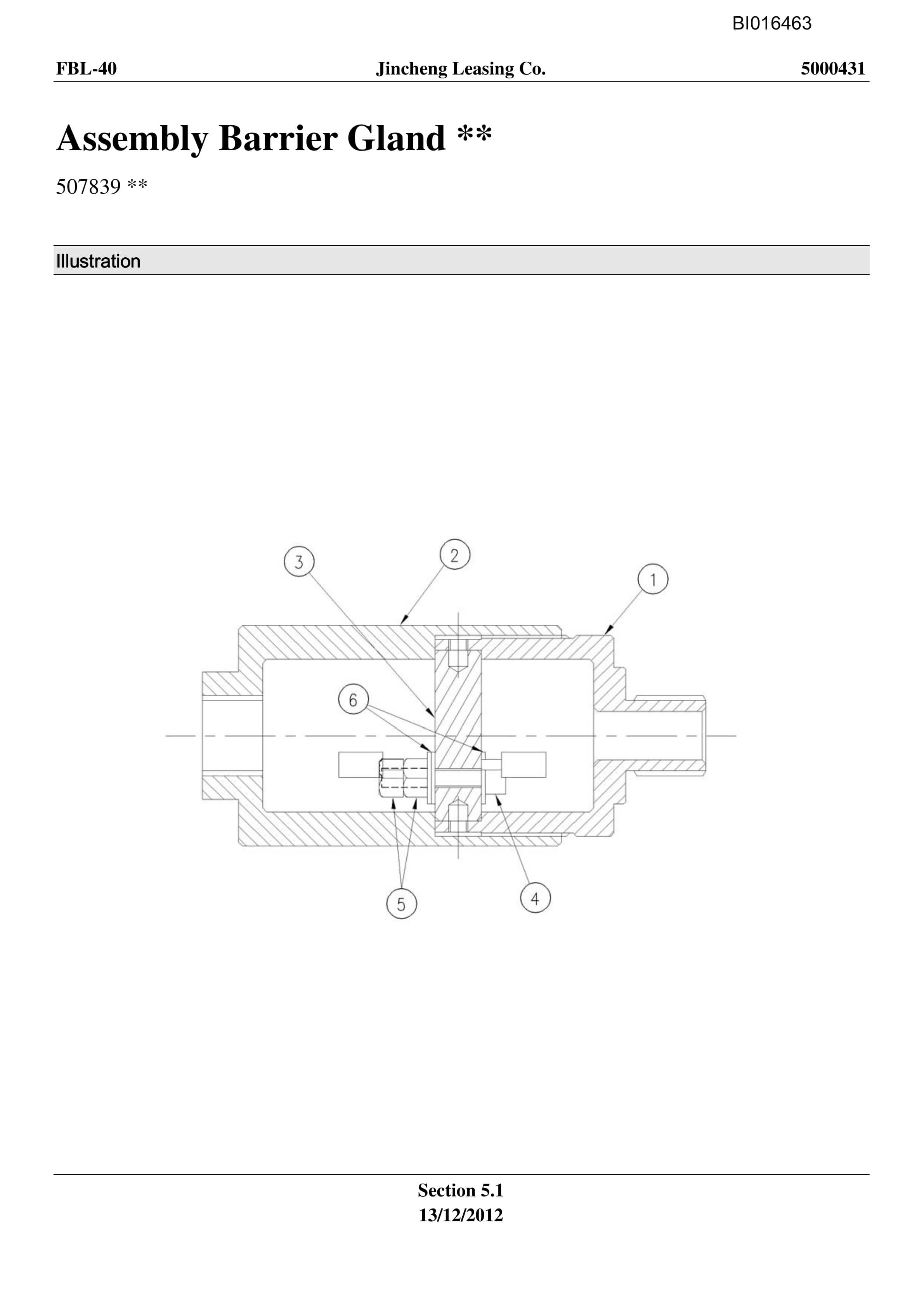 Caterpillar FBL-40 Parts Manual BI016463-4
