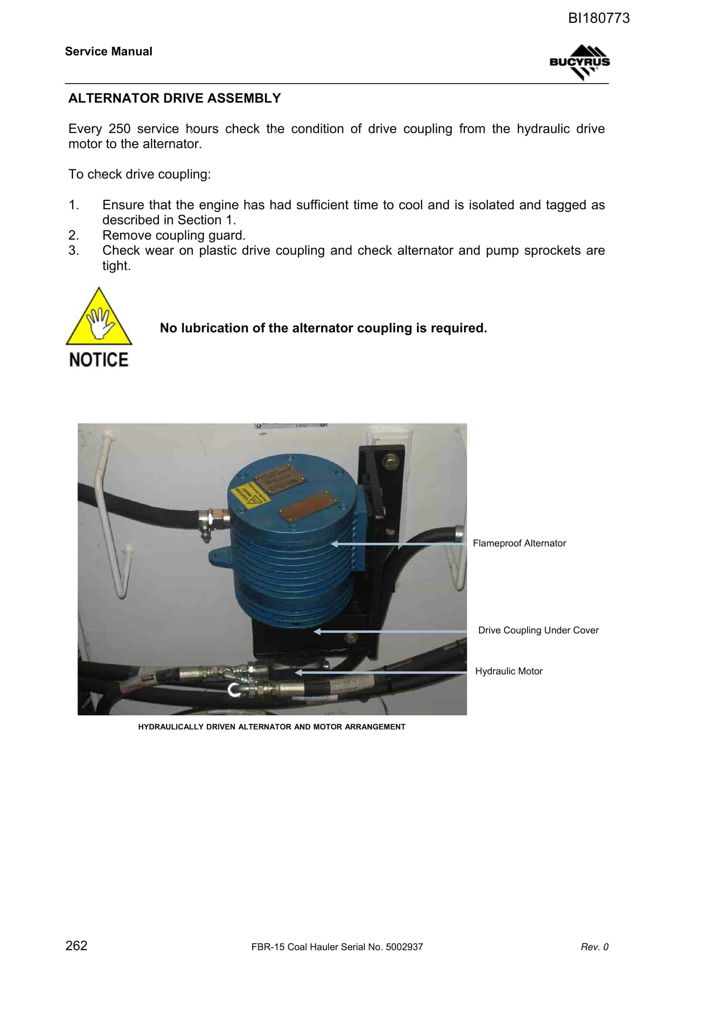 Caterpillar FBR-15 Coal Hauler Technical Manual BI180773 5 Caterpillar FBR-15 Coal Hauler Technical Manual BI180773 - Image 5