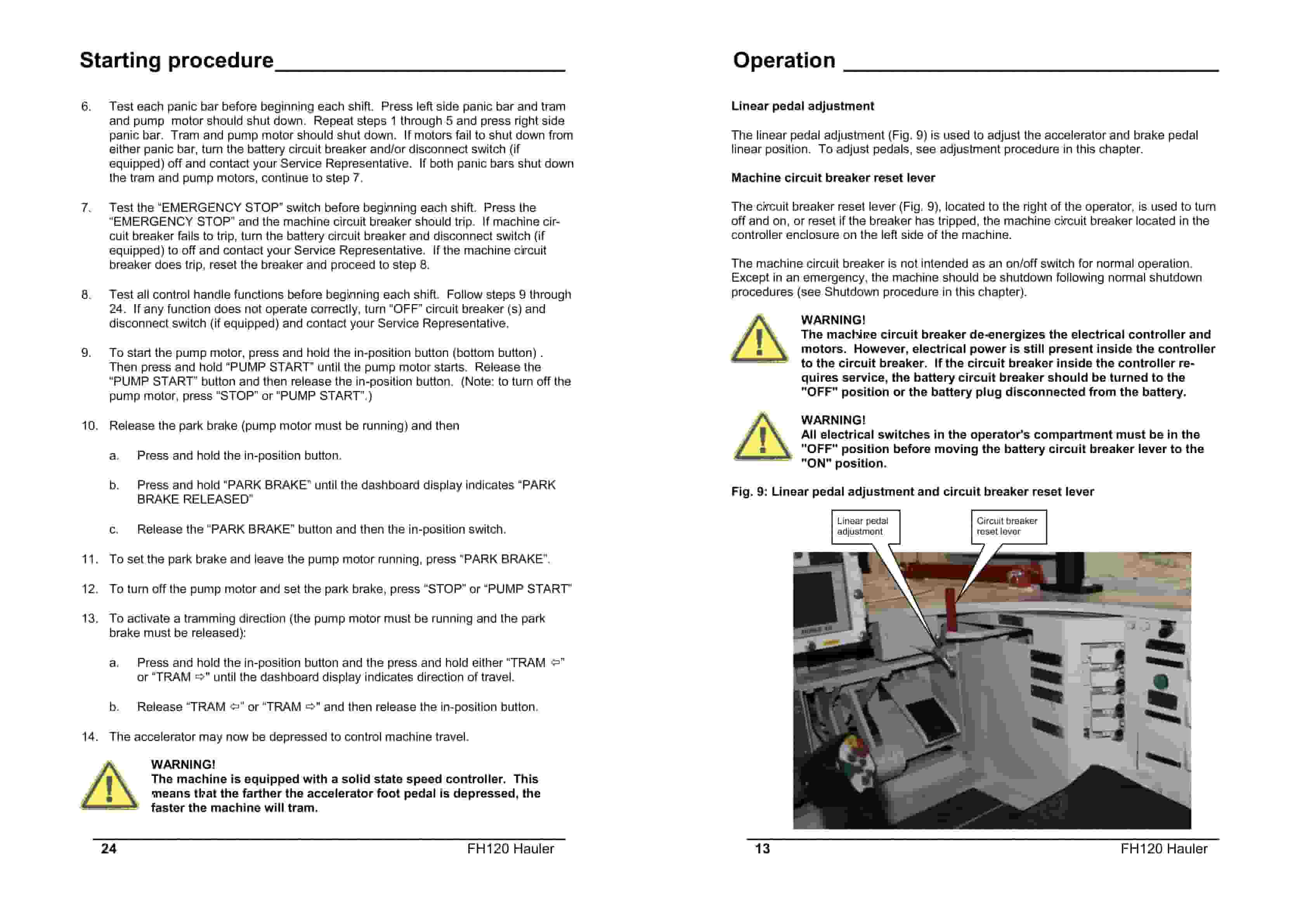 Caterpillar FH120 Hauler Operating Instructions BI016864-4