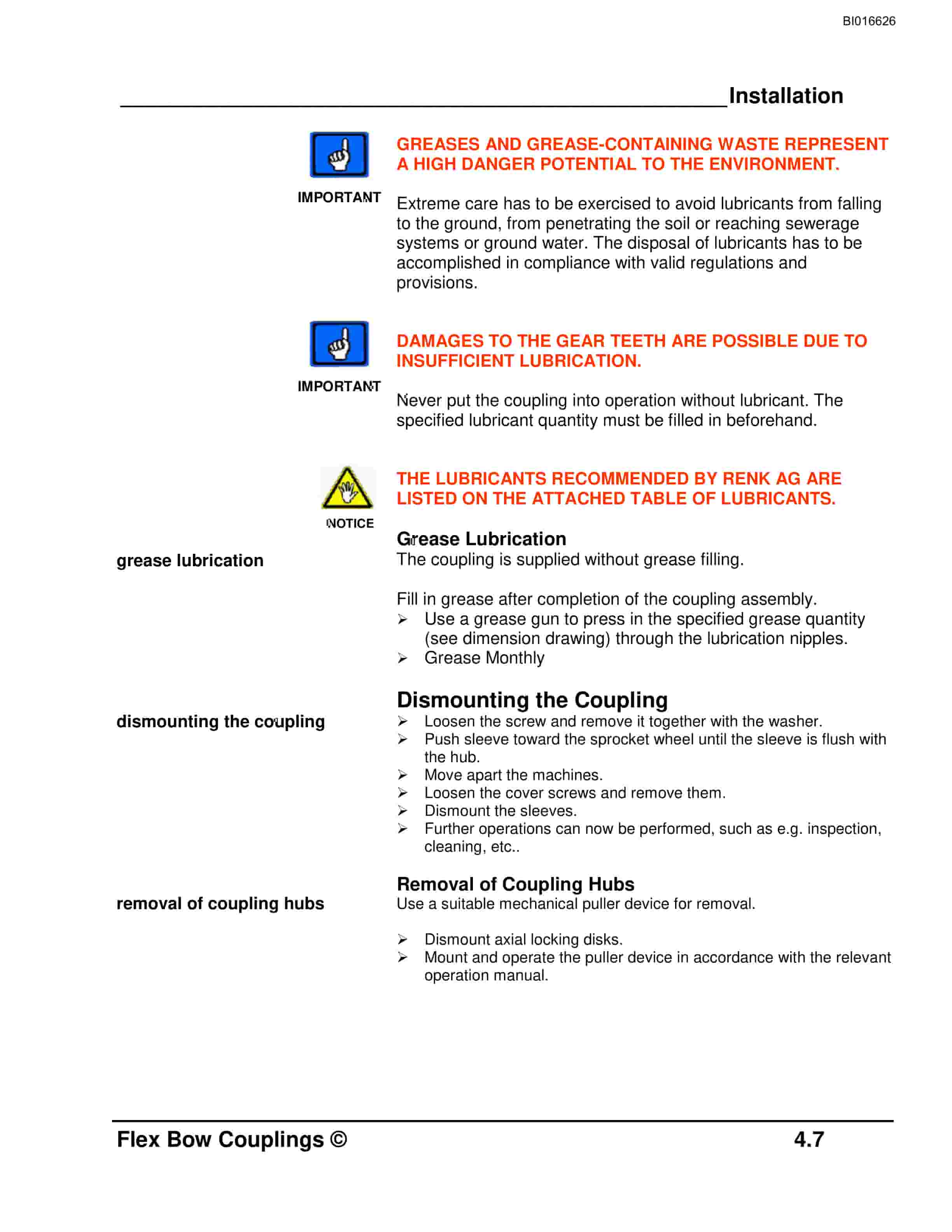 Caterpillar Flex Bow (MUFF) Couplings Operation And Maintenance Manual BI016626-3