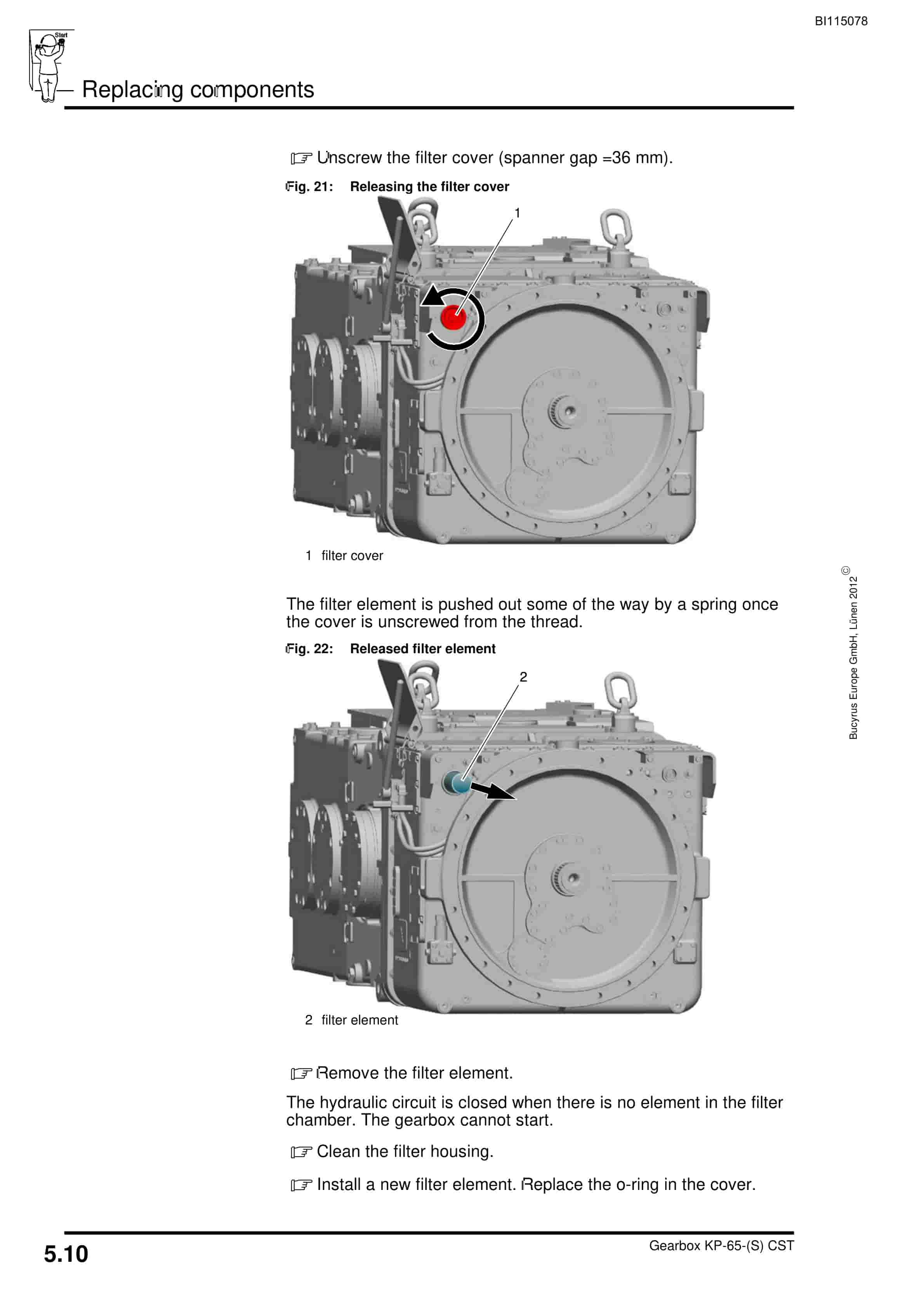 Caterpillar Gearbox KP-65-(S) CST Operating Manual BI115078-2