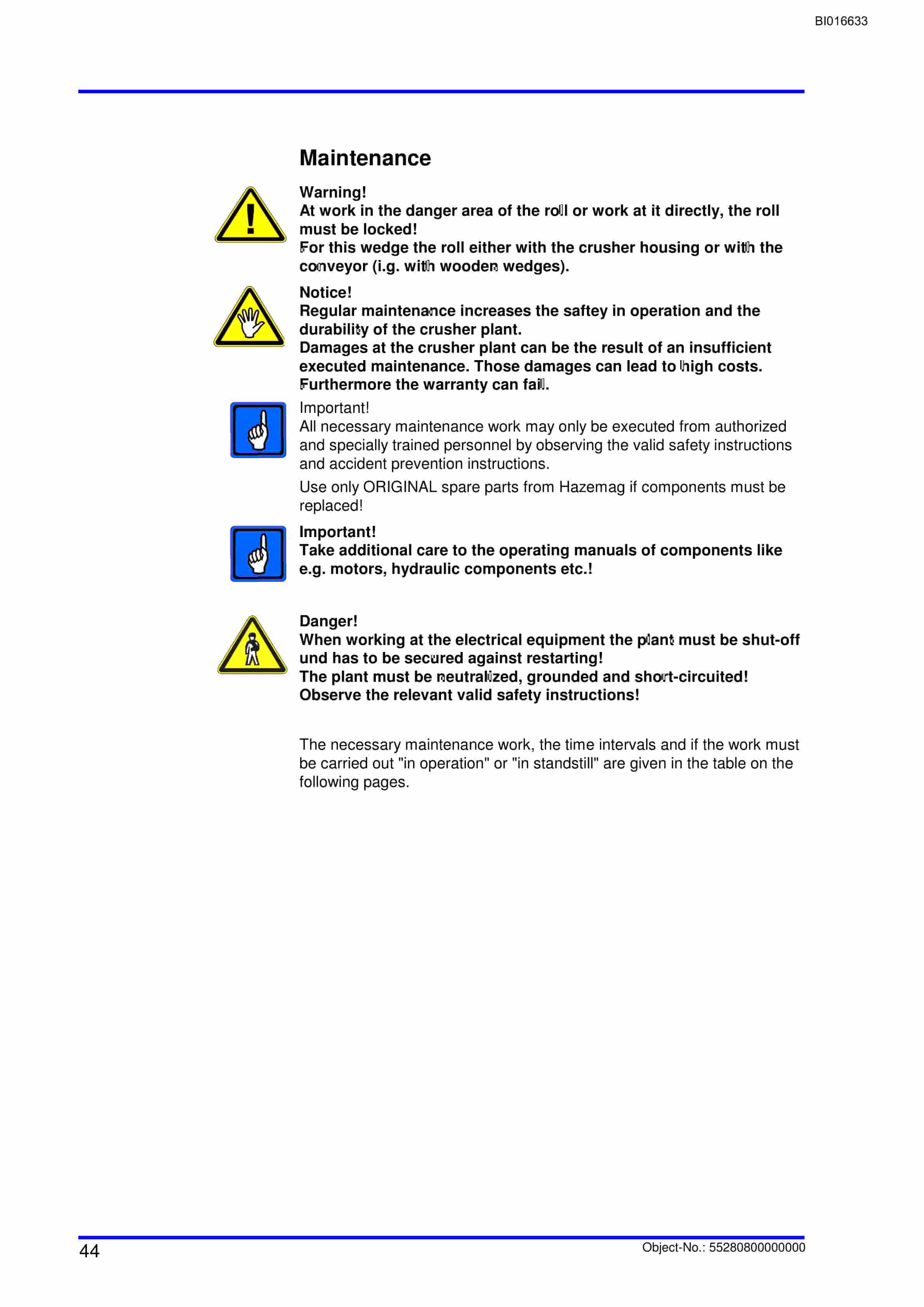 Caterpillar Impact Roll Crusher SB 0815 Operation And Maintenance Manual BI016633-5