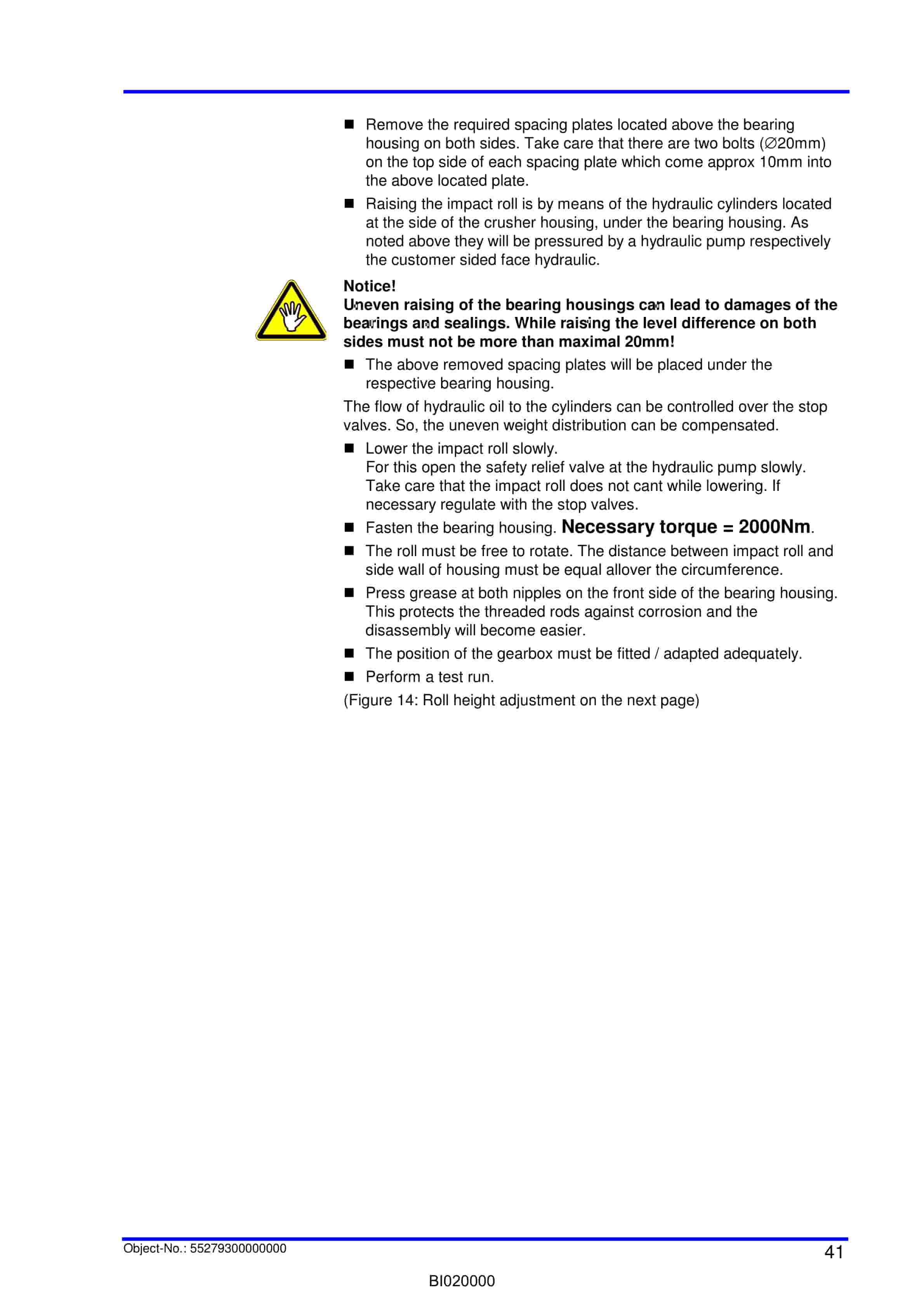 Caterpillar Impact Roll Crusher SB 0916 Operation And Maintenance Manual BI020000-5