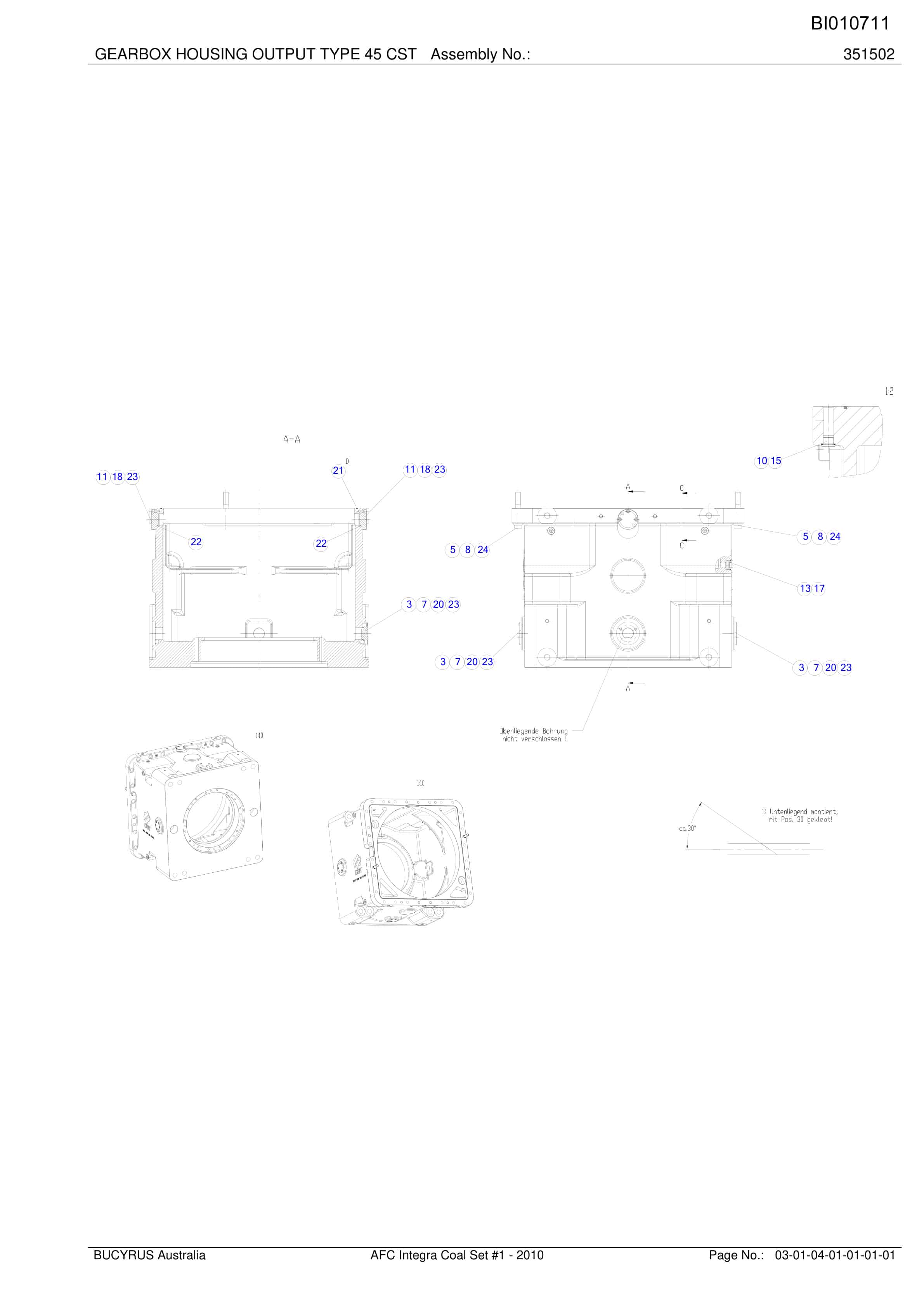 Caterpillar Integra Coal AFC Parts Manual BI010711-2