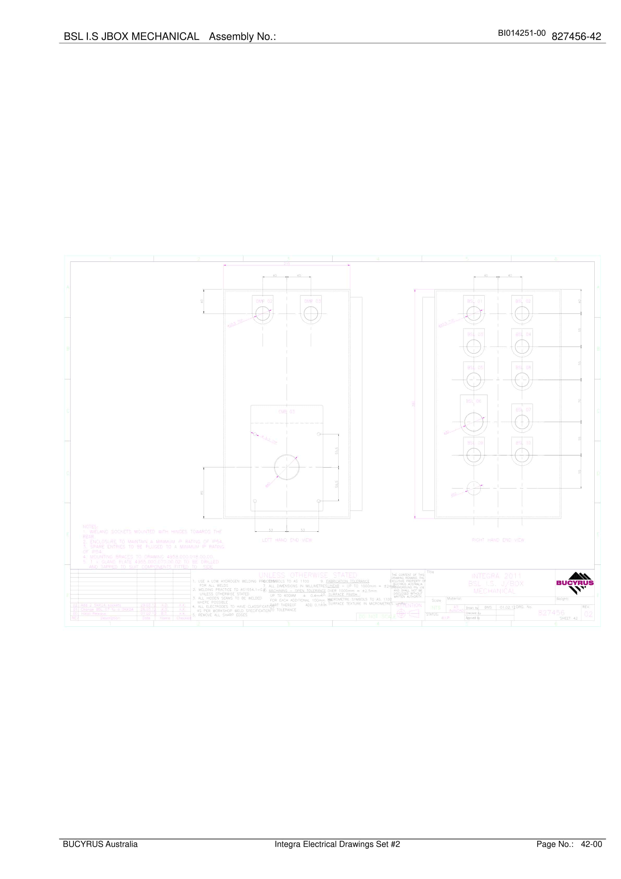Caterpillar Integra Electrical Set 2 Parts Manual BI014251-00-2