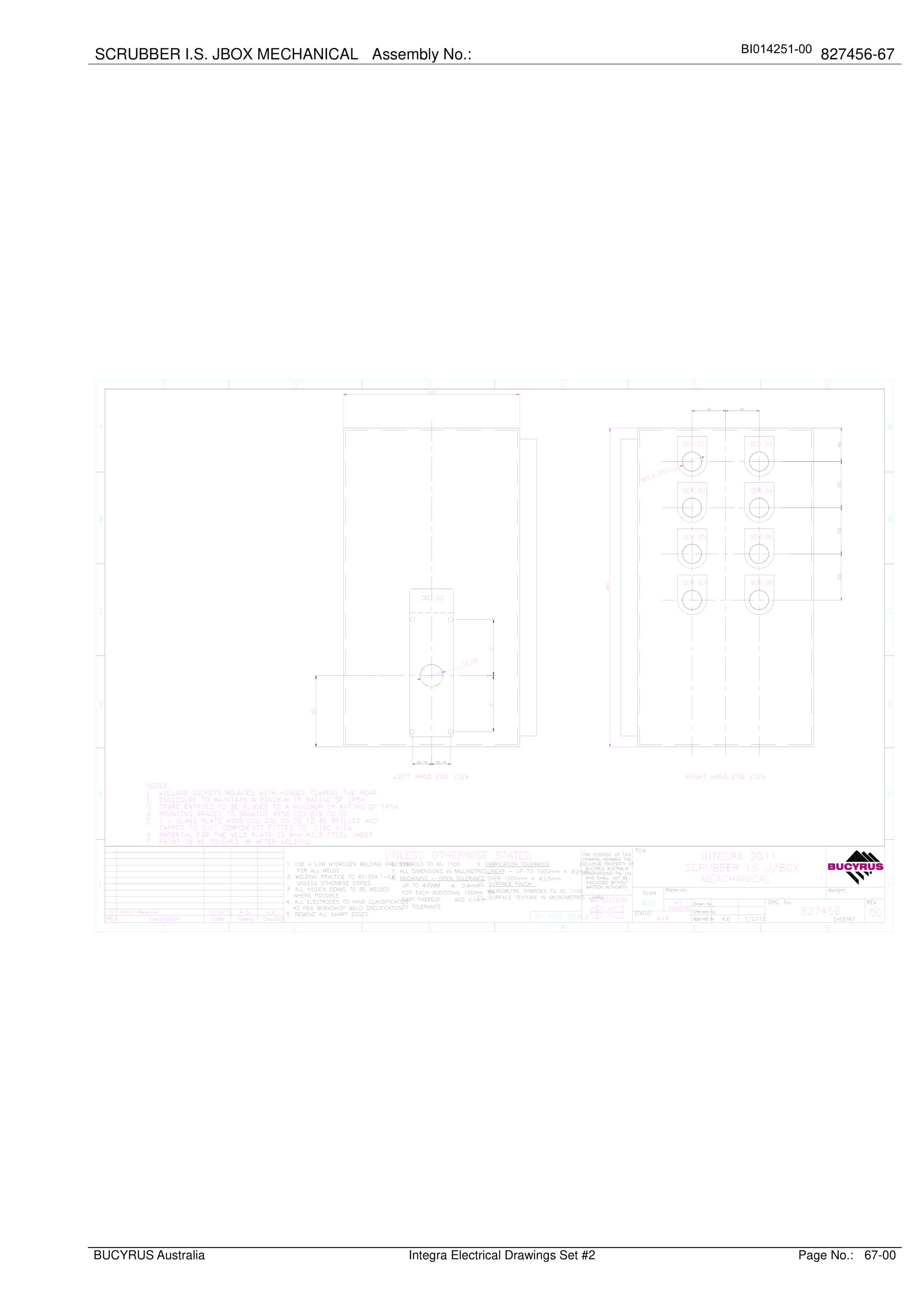 Caterpillar Integra Electrical Set 2 Parts Manual BI014251-00-5