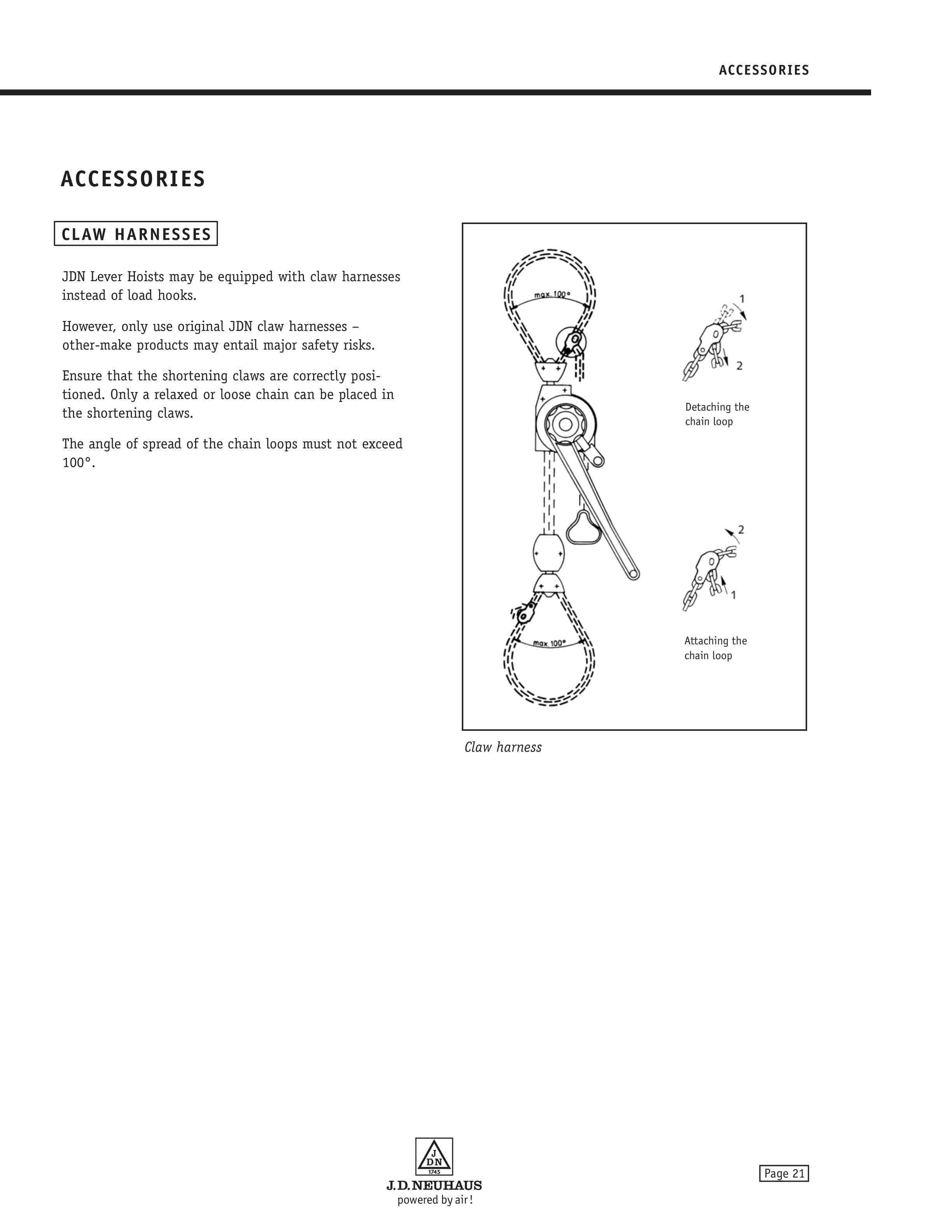 Caterpillar JDN Lever Hoists Operation And Maintenance Manual BI019785-5