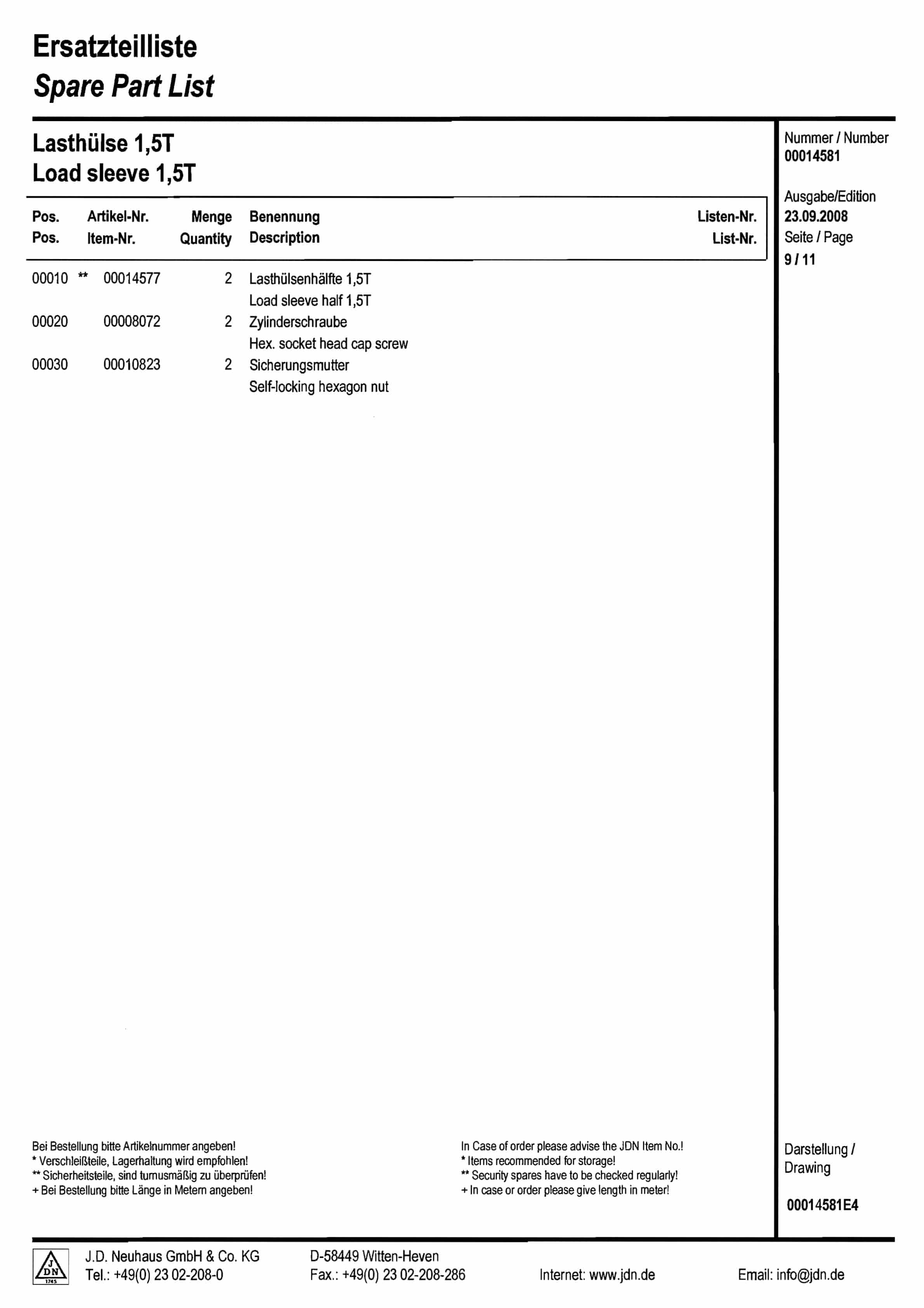 Caterpillar JDN Ratchet Type Hoists Operation And Maintenance Manual BI019790-4