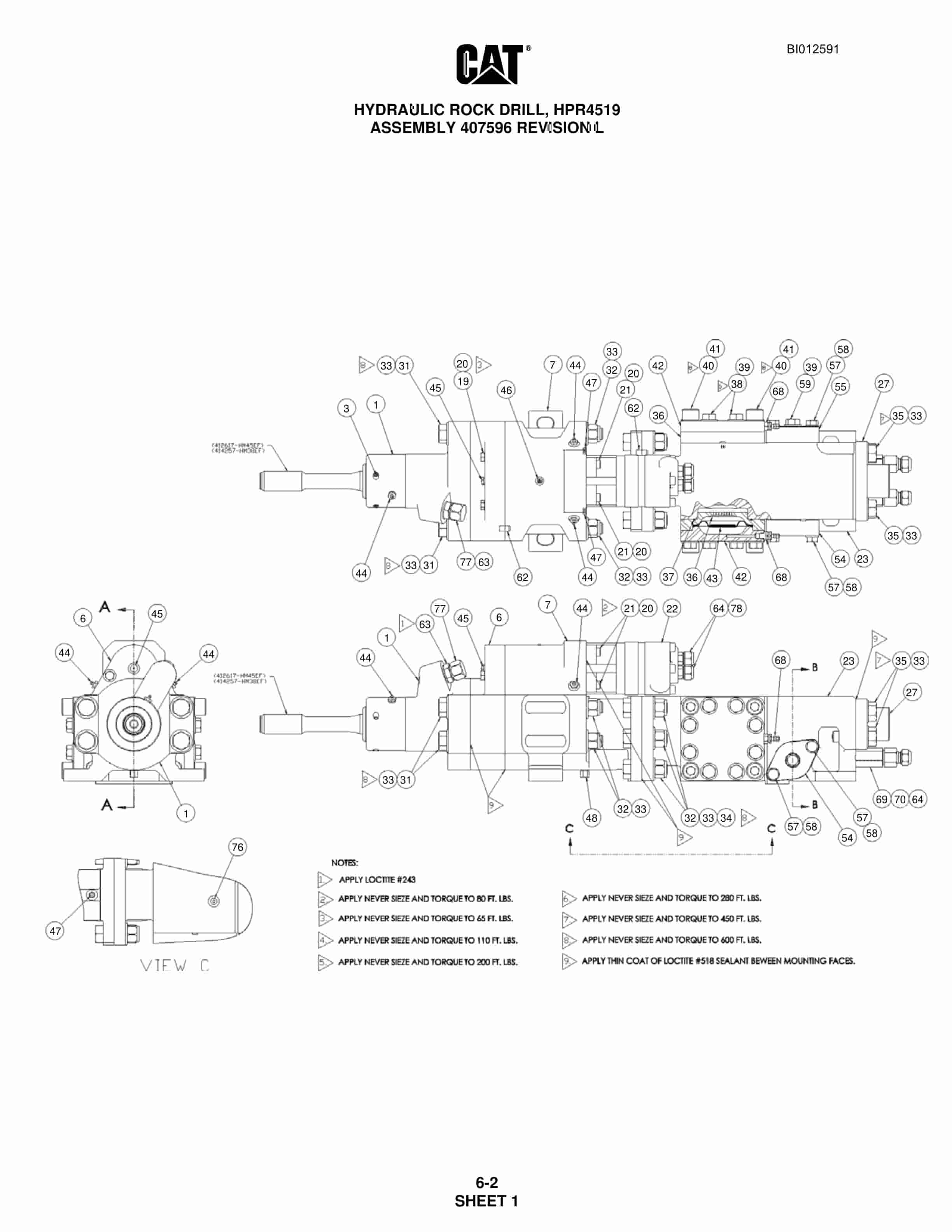 Caterpillar MD5050 Hydra-Track Drill Parts Manual BI012591 3 Caterpillar MD5050 Hydra-Track Drill Parts Manual BI012591 - Image 3