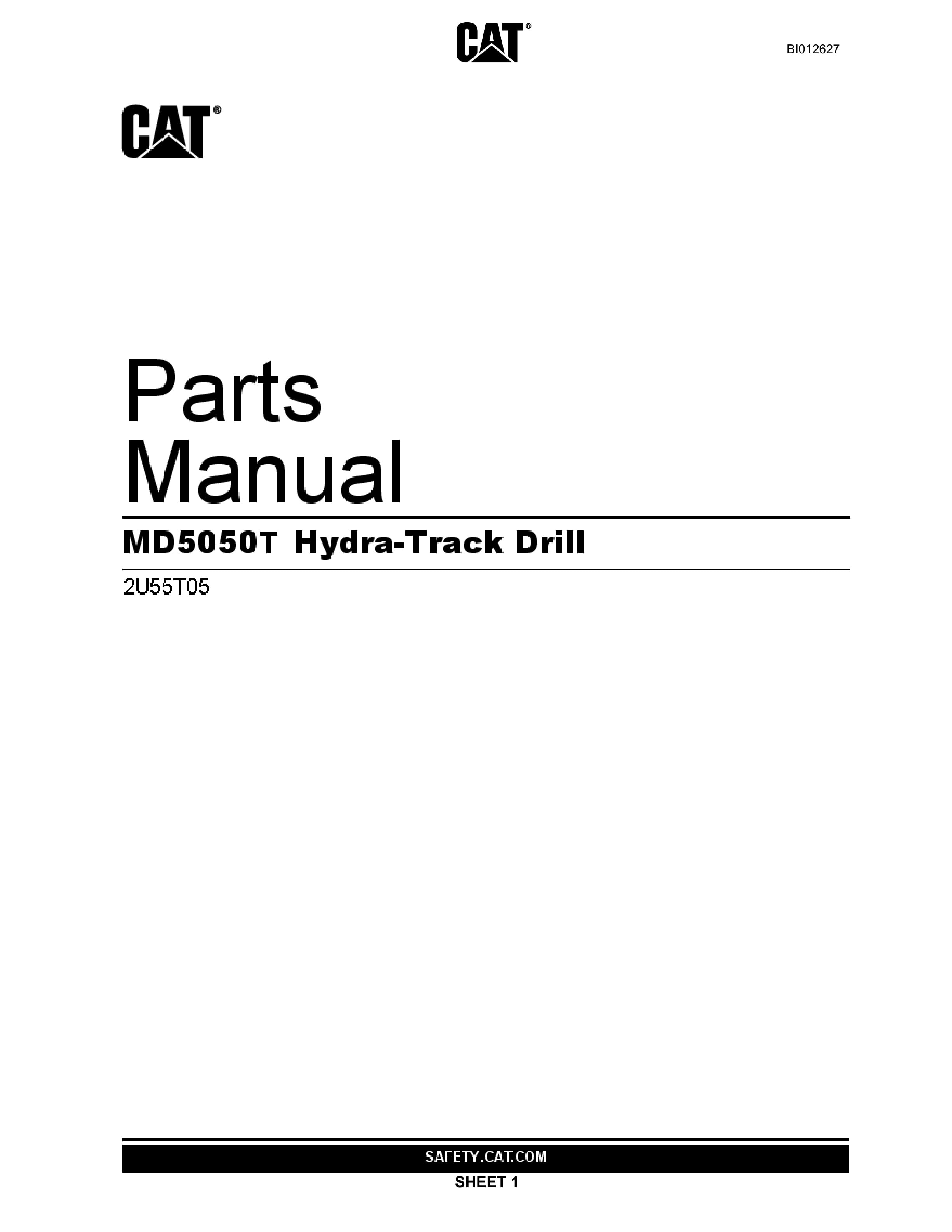 Caterpillar MD5050T Hydra-Track Drill Parts Manual BI012627 1 Caterpillar MD5050T Hydra-Track Drill Parts Manual BI012627