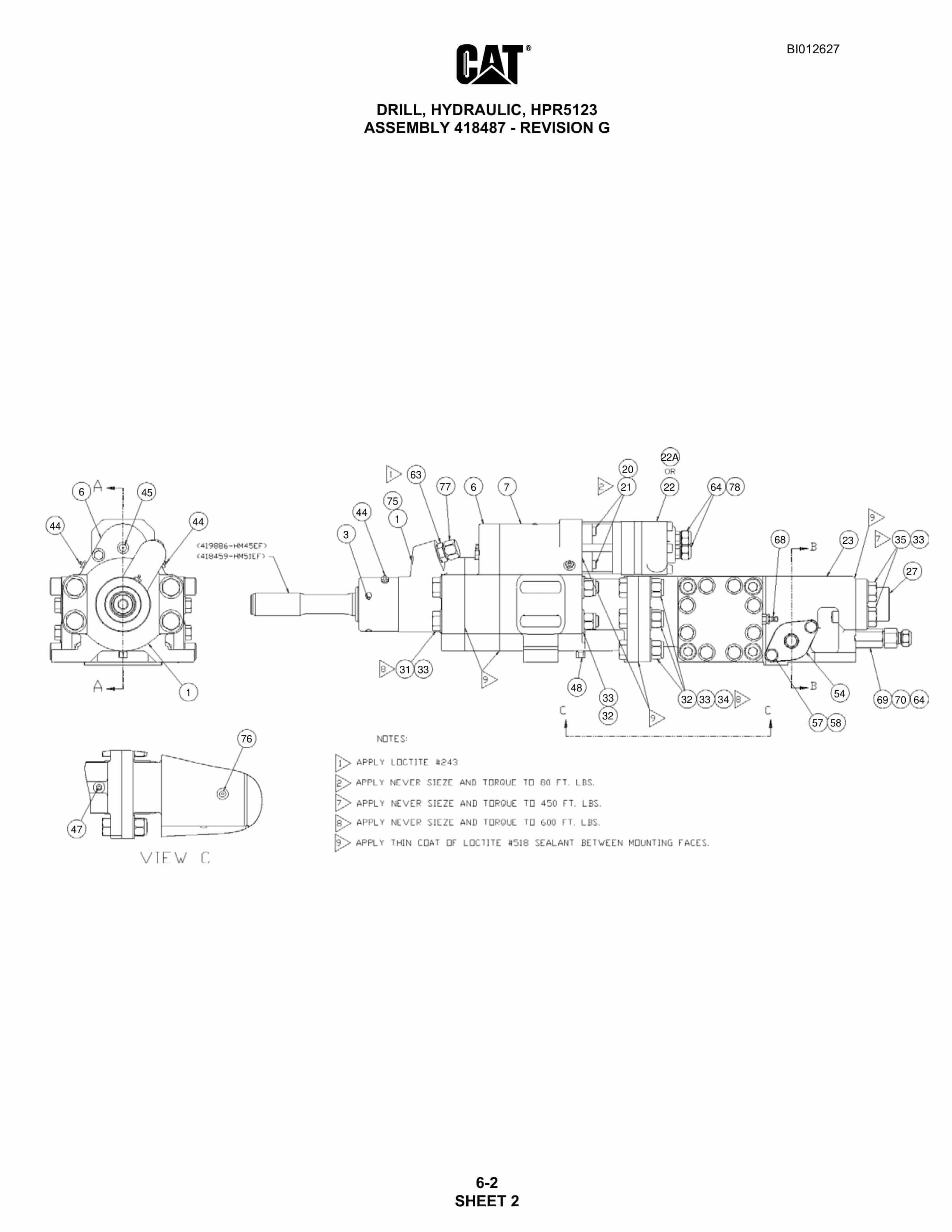 Caterpillar MD5050T Hydra-Track Drill Parts Manual BI012627 3 Caterpillar MD5050T Hydra-Track Drill Parts Manual BI012627 - Image 3