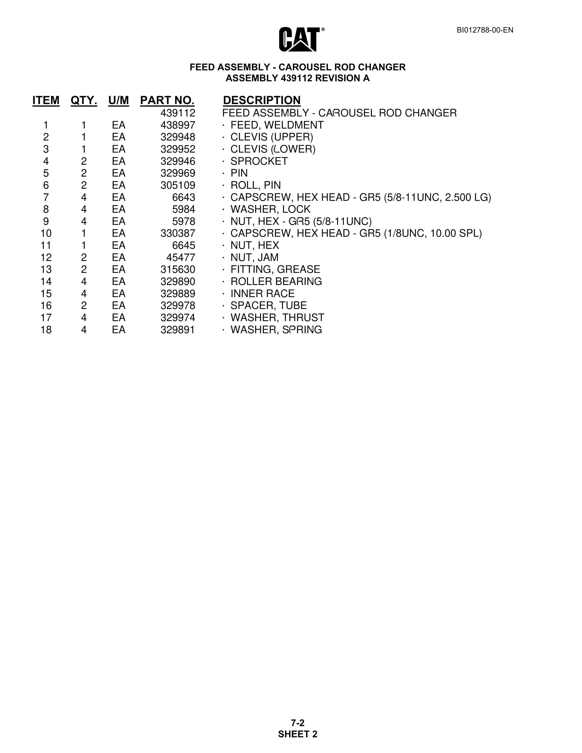 Caterpillar MD5050T Hydra-Track Drill Parts Manual BI012788 3 Caterpillar MD5050T Hydra-Track Drill Parts Manual BI012788 - Image 3