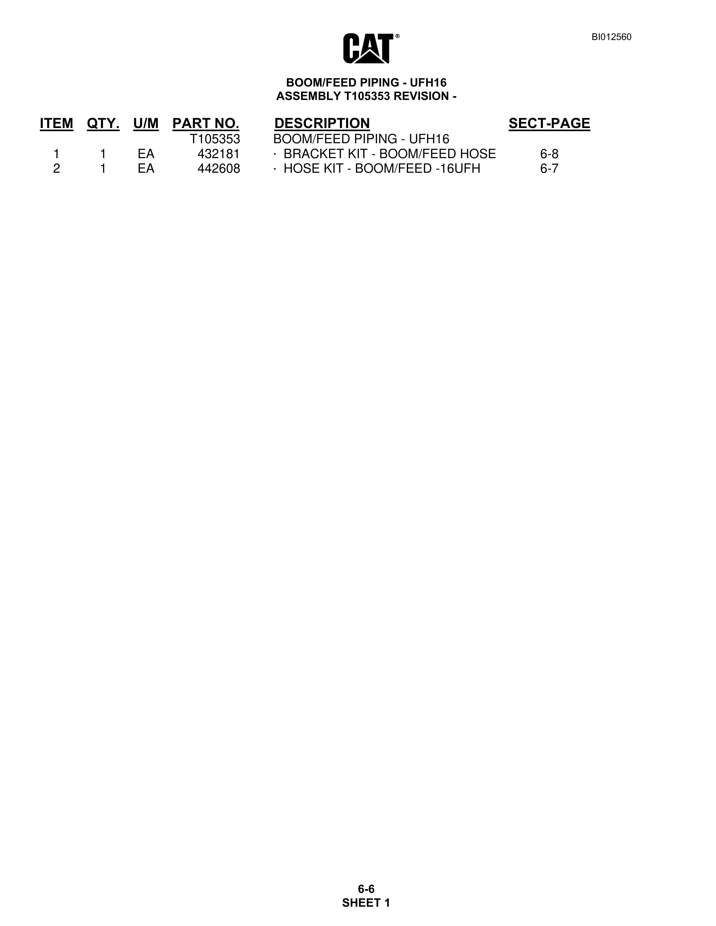 Caterpillar MD5075 Hydra-Track Drill Parts Manual BI012560 2 Caterpillar MD5075 Hydra-Track Drill Parts Manual BI012560 - Image 2