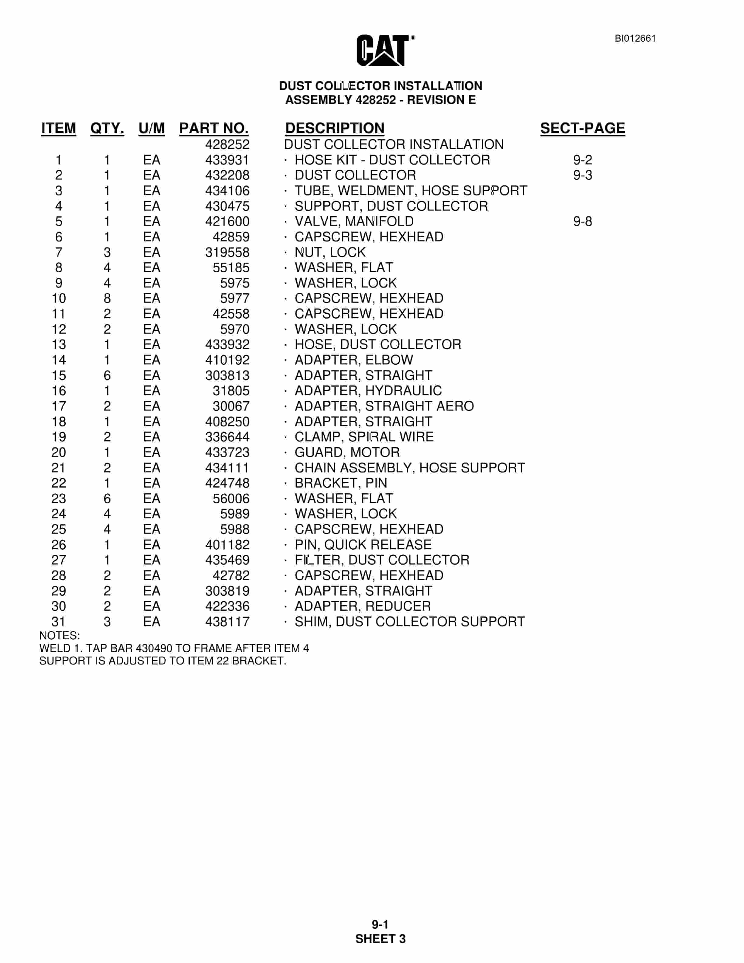Caterpillar MD5075 Hydra-Track Drill Parts Manual BI012661 5 Caterpillar MD5075 Hydra-Track Drill Parts Manual BI012661 - Image 5