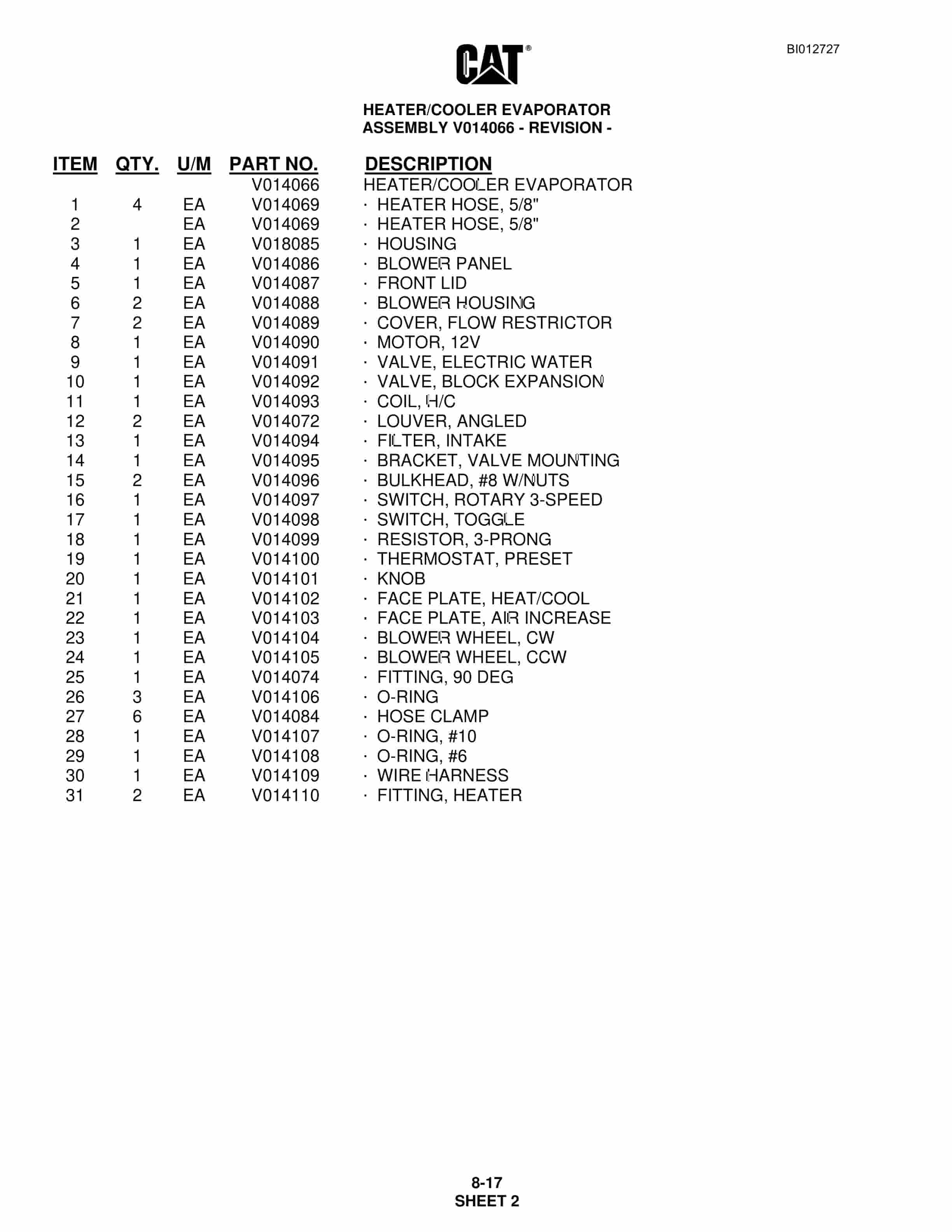 Caterpillar MD5075 Hydra-Track Drill Parts Manual BI012727 4 Caterpillar MD5075 Hydra-Track Drill Parts Manual BI012727 - Image 4