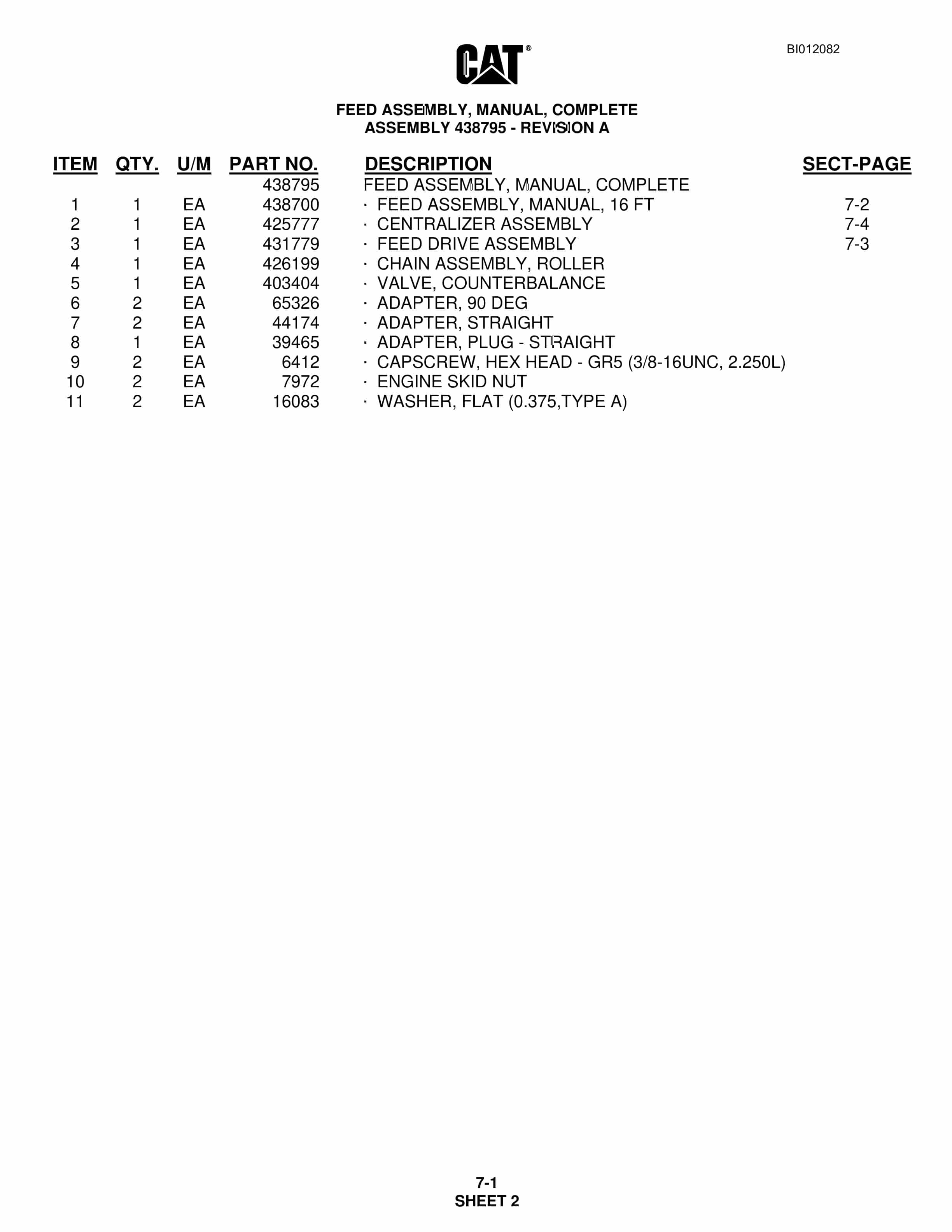 Caterpillar MD5090 Hydra-Trac Drill Parts Manual BI012082 3 Caterpillar MD5090 Hydra-Trac Drill Parts Manual BI012082 - Image 3