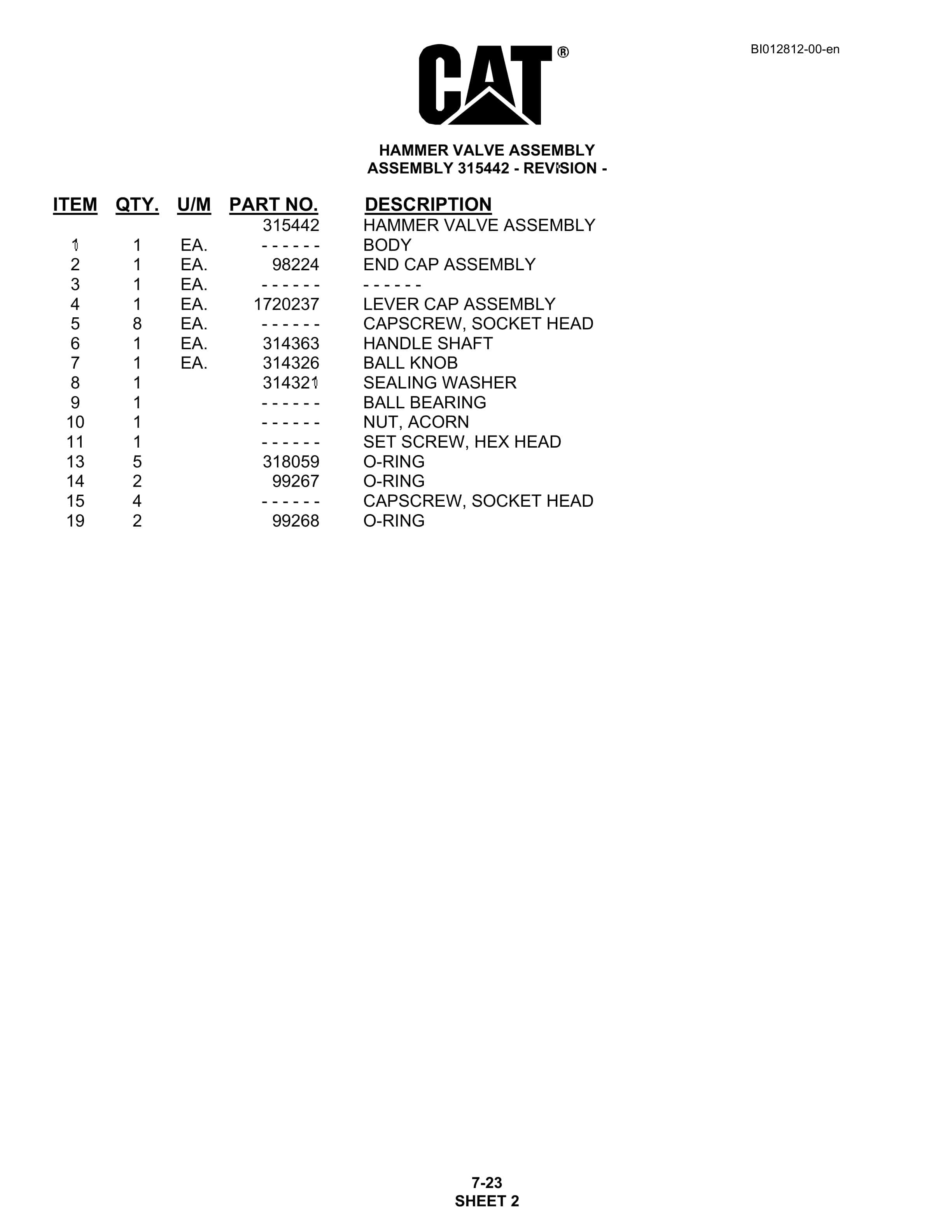 Caterpillar MD5090 Hydra-Trac Drill Parts Manual BI012812 4 Caterpillar MD5090 Hydra-Trac Drill Parts Manual BI012812 - Image 4