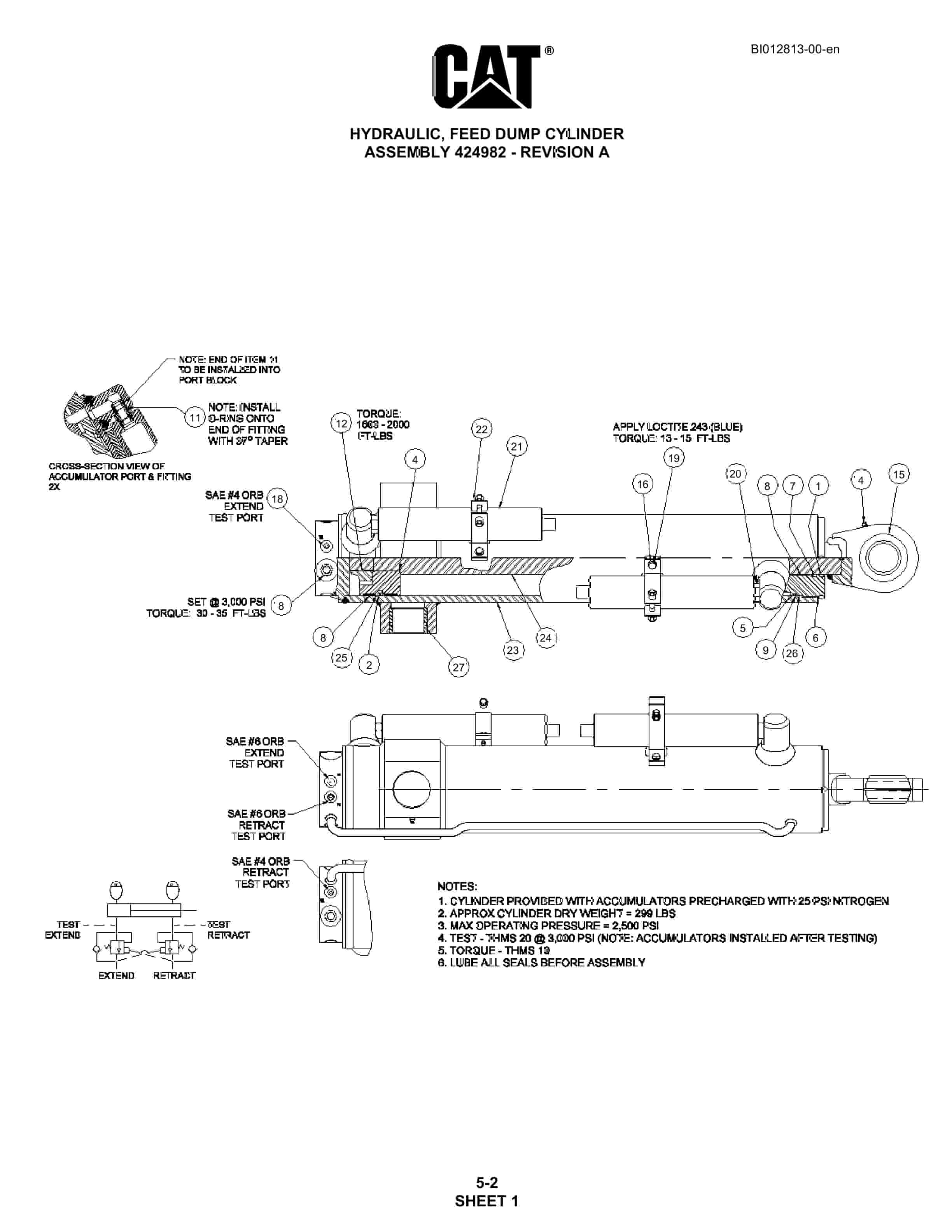 Caterpillar MD5090 Hydra-Trac Drill Parts Manual BI012813 2 Caterpillar MD5090 Hydra-Trac Drill Parts Manual BI012813 - Image 2