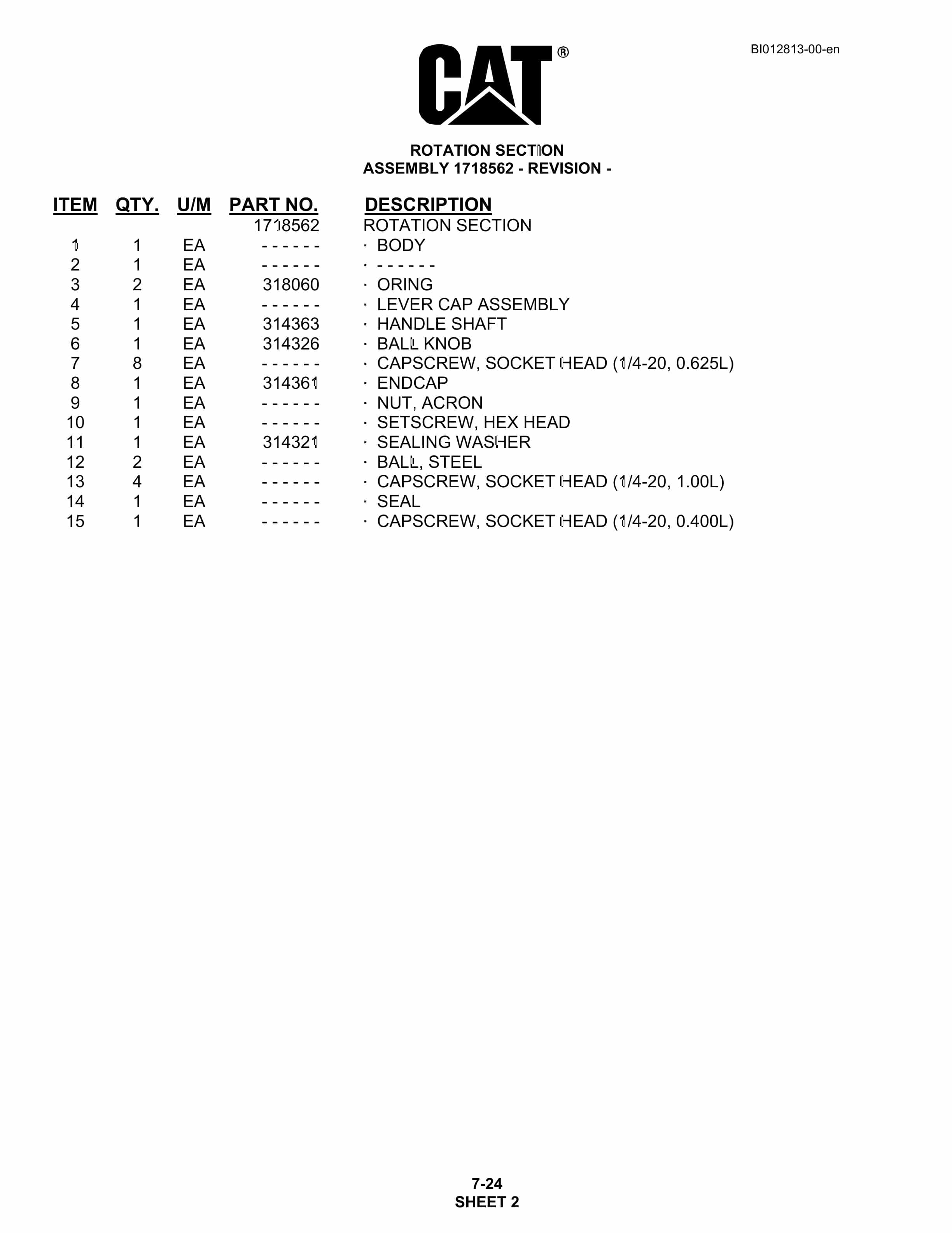 Caterpillar MD5090 Hydra-Trac Drill Parts Manual BI012813 4 Caterpillar MD5090 Hydra-Trac Drill Parts Manual BI012813 - Image 4