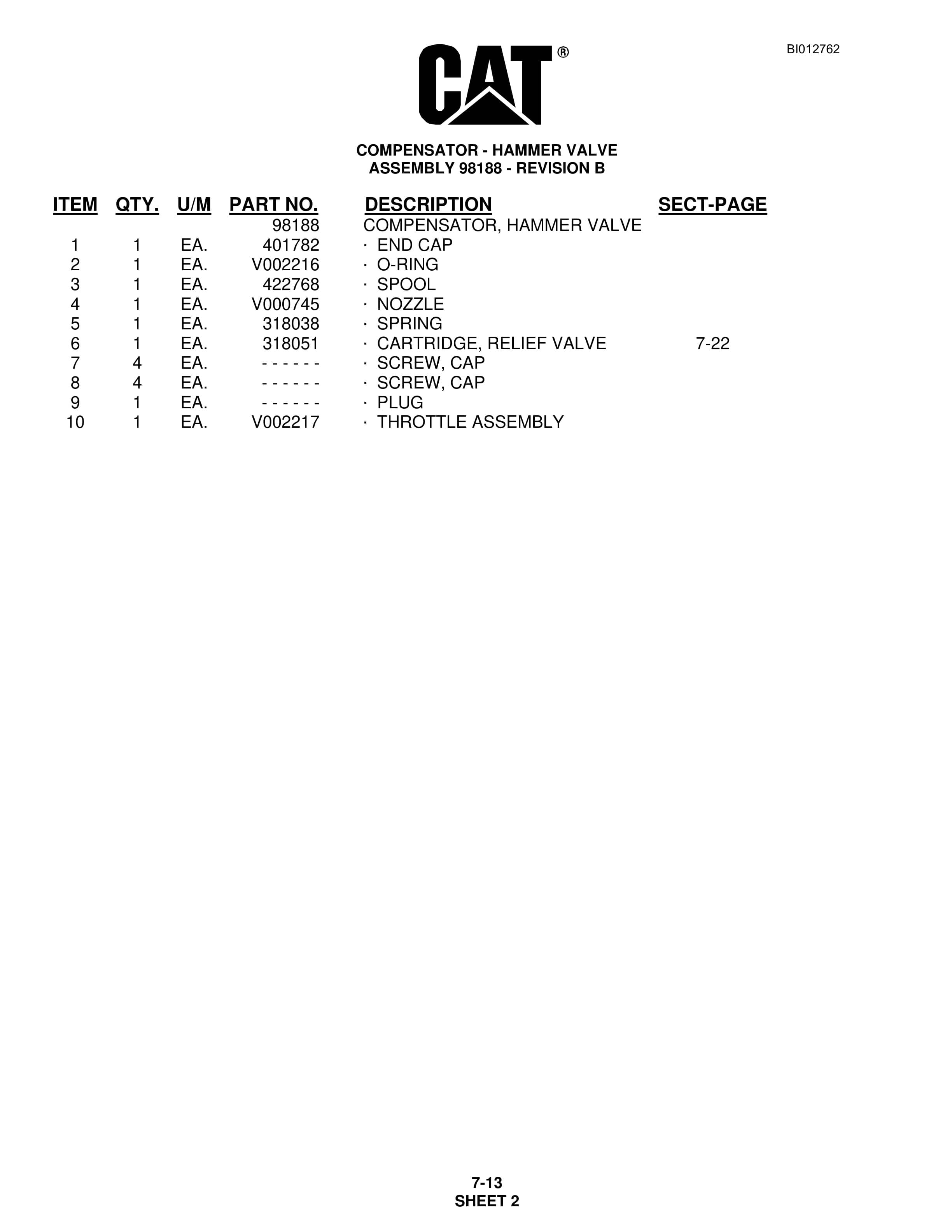 Caterpillar MD5090 Hydra-Track Drill Parts Manual BI012762 4 Caterpillar MD5090 Hydra-Track Drill Parts Manual BI012762 - Image 4